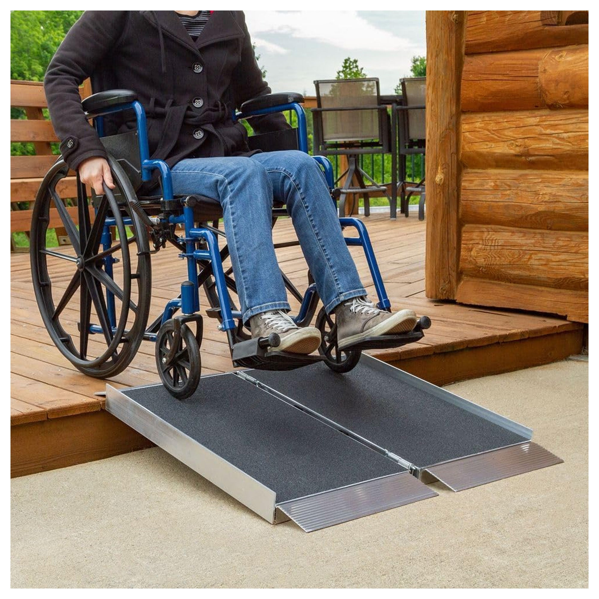 Silver Spring Mobility Wheelchair Ramp, 2 Foot Fold/Grit Surface (Open Box)