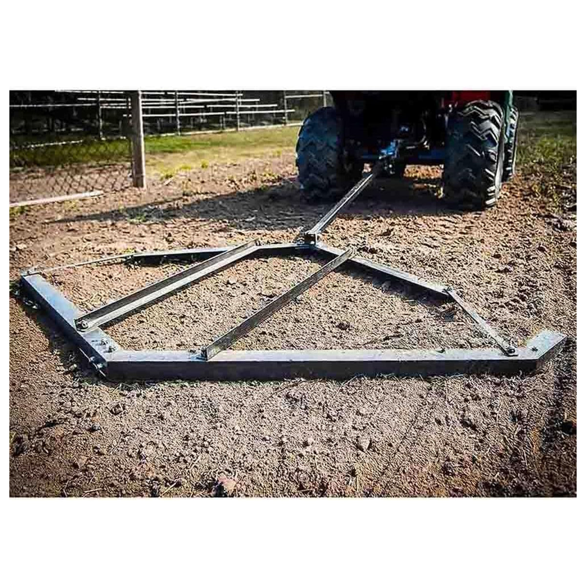 Titan Ramps Tow-Behind Steel Drag Harrow, Rake Attachment for Tractor (Open Box)