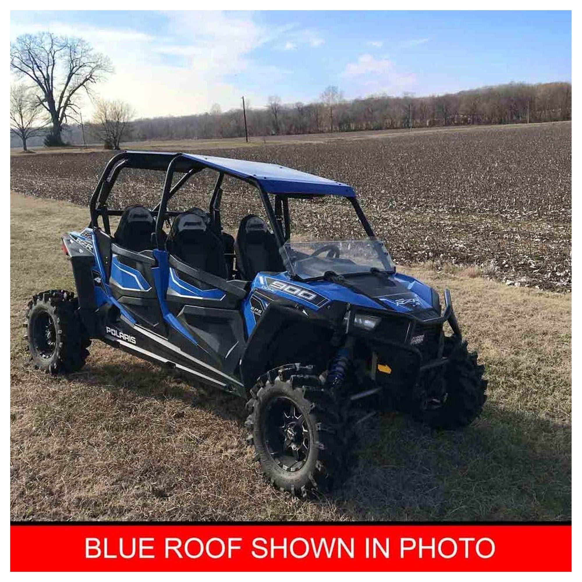 Titan Ramps Aluminum Roof Accessory for Polaris RZR 4-Door UTV Models, Black - VMInnovations