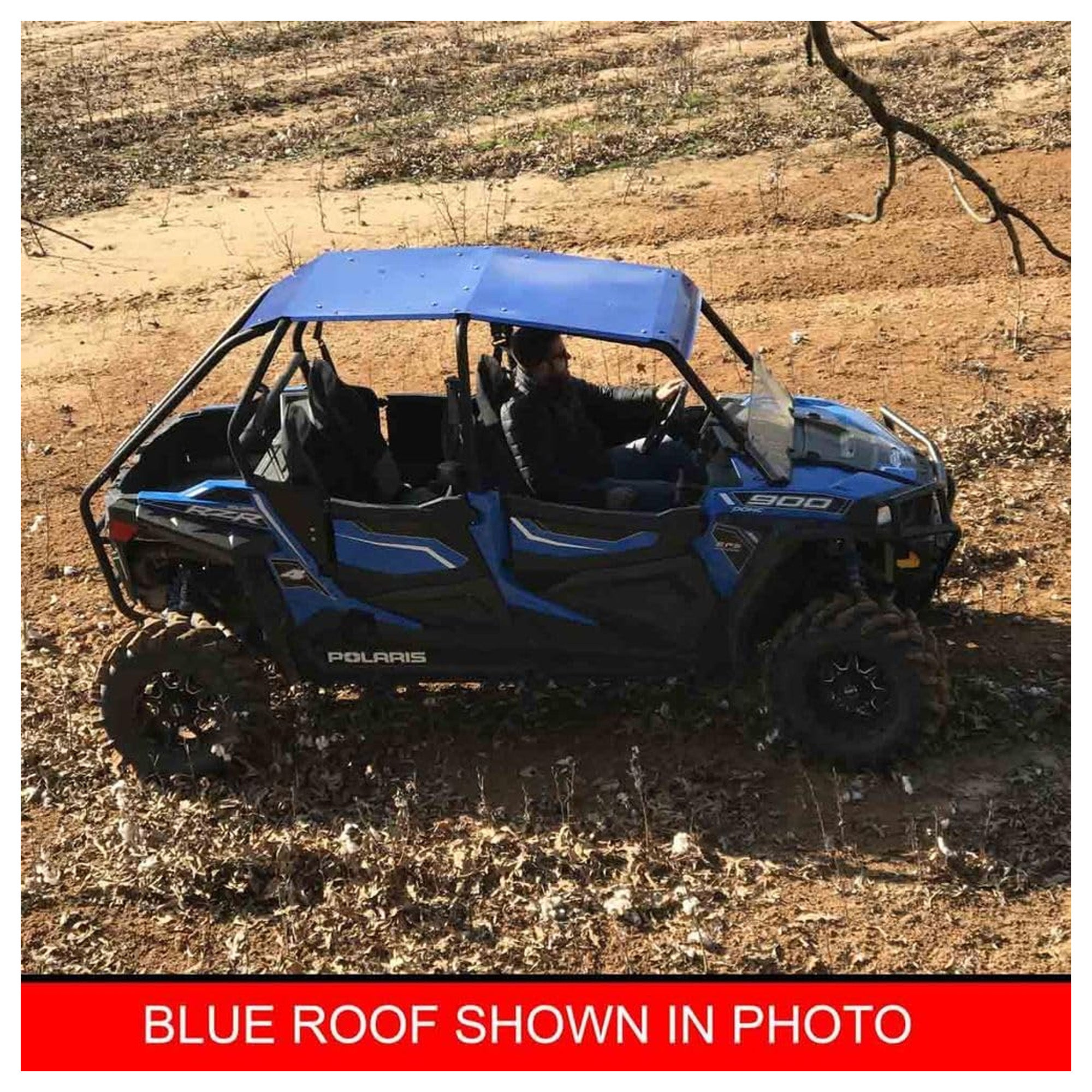 Titan Ramps Aluminum Roof Accessory for Polaris RZR 4-Door UTV Models, Black - VMInnovations