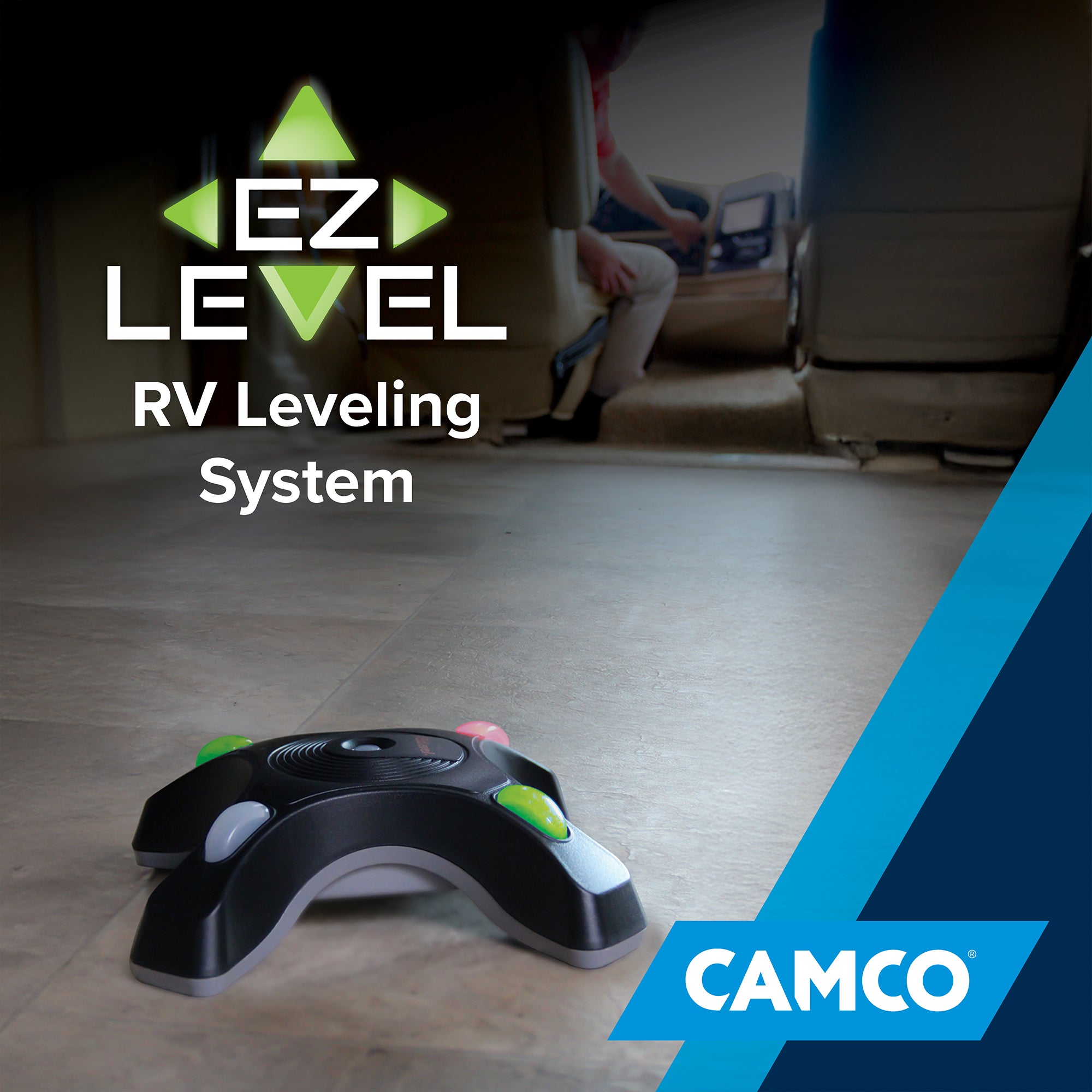 EZ Level RV Leveling System, Dual Axis Camper Level, LED Indicator Lights (Used)