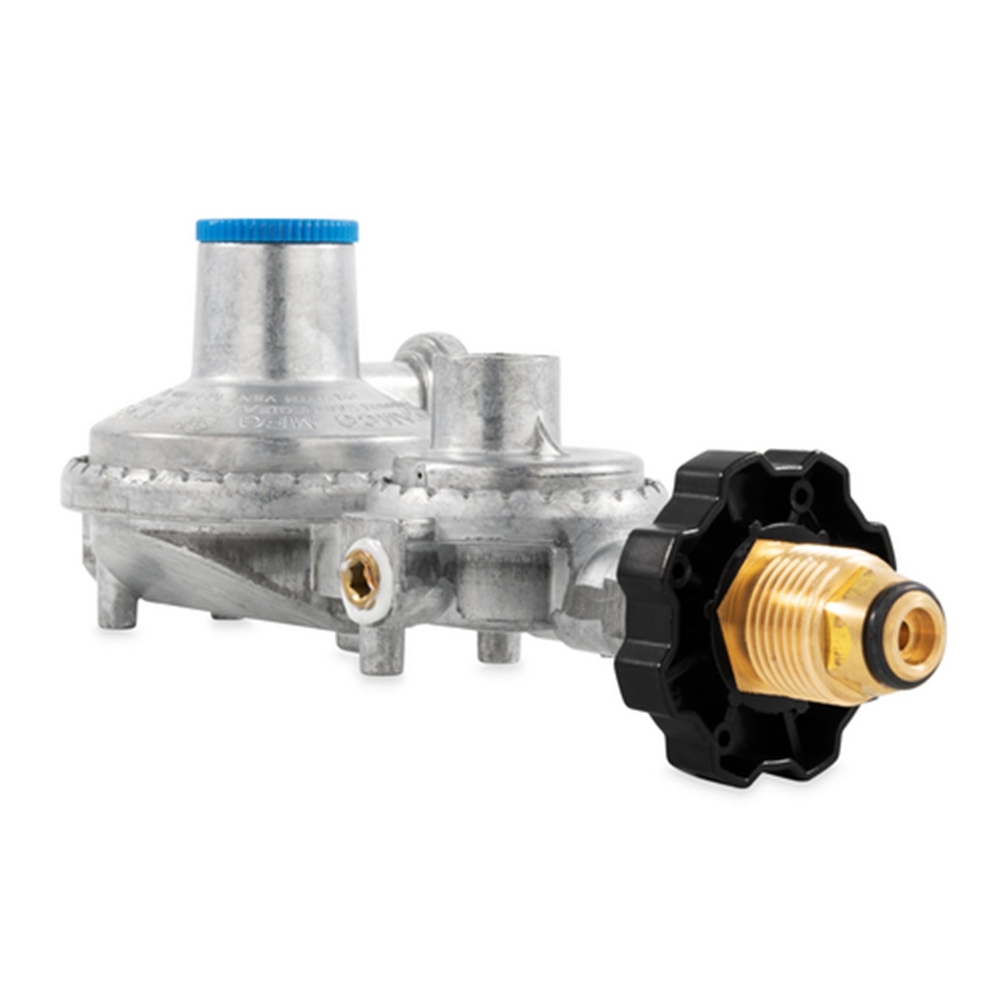 Camco RV Propane Regulator 2 Stage Horizontal Mount with POL Valve, (Open Box)