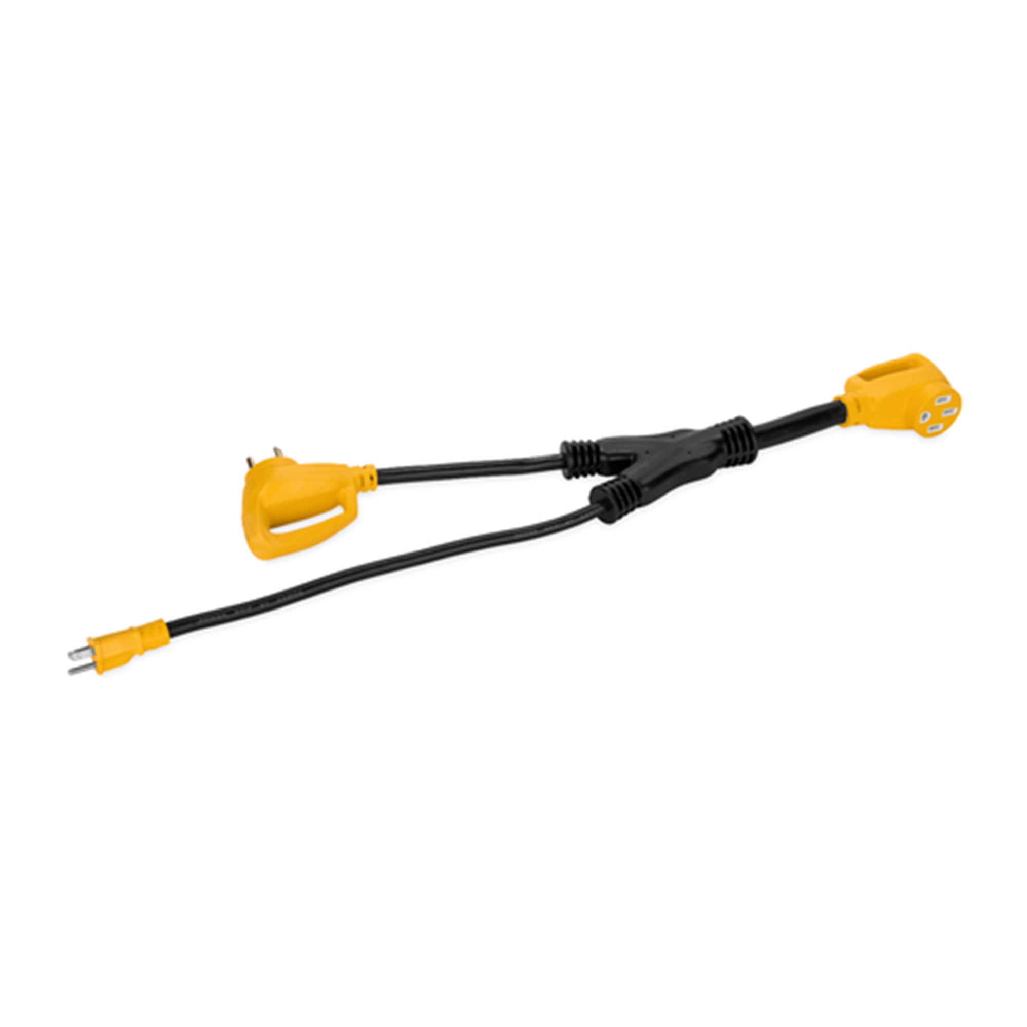 Camco PowerGrip 45 Amp RV Adapter, Combines 15 Amp and 30 Amp to 50 Amp Outlet - VMInnovations