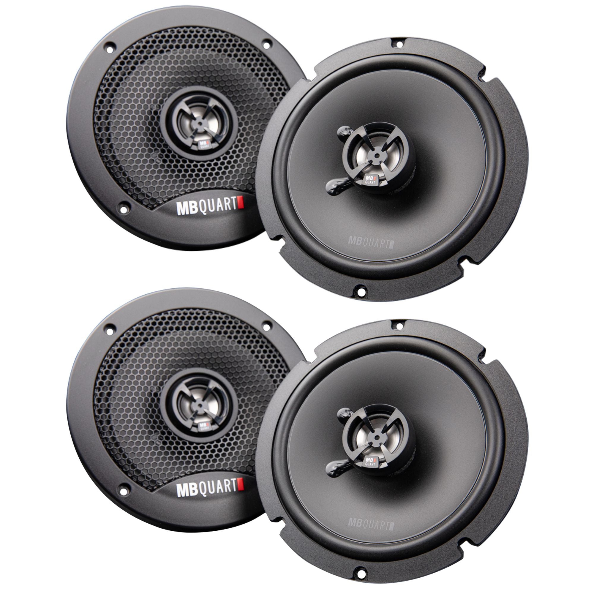 MB Quart DK2-116S Discus 6.5" Shallow Mount 2-Way Coaxial Car Speakers, 2 Pairs