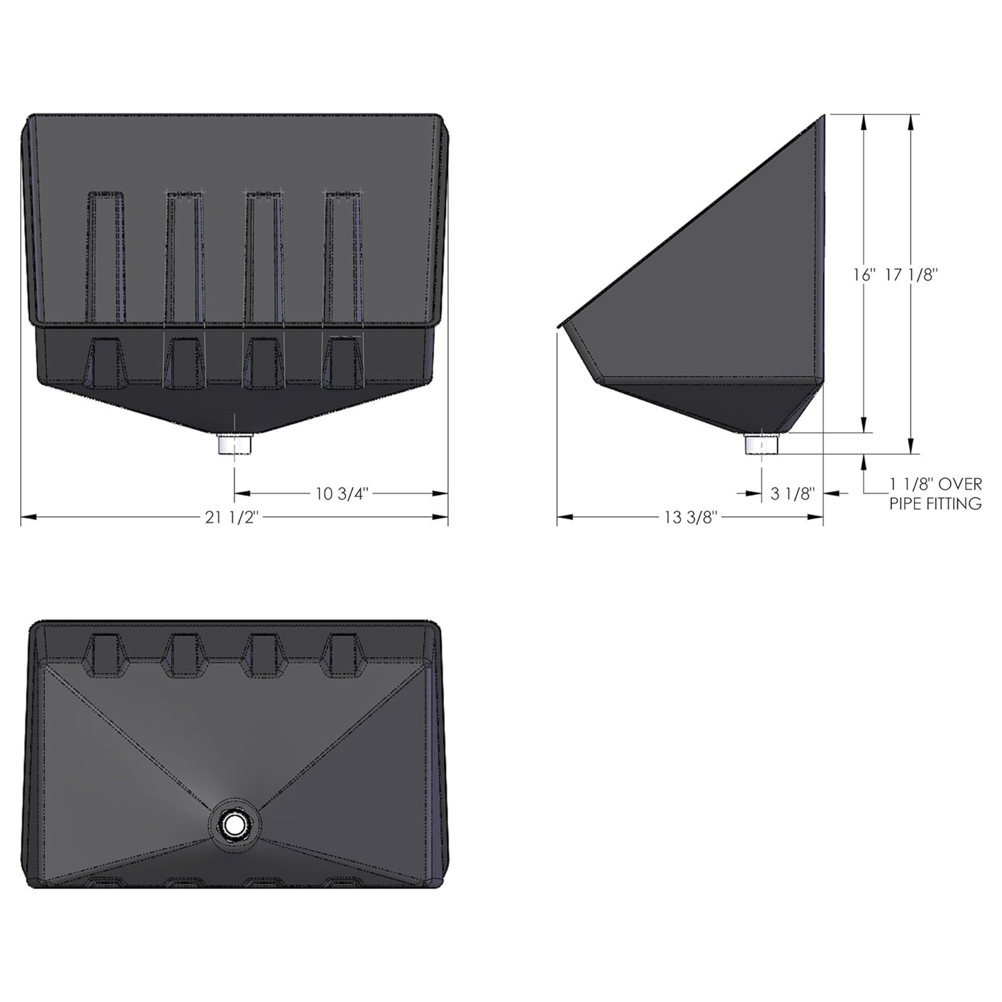 Camco Tankless Water Heater Drain Pan with PVC Fitting for RVs, Campers & Homes