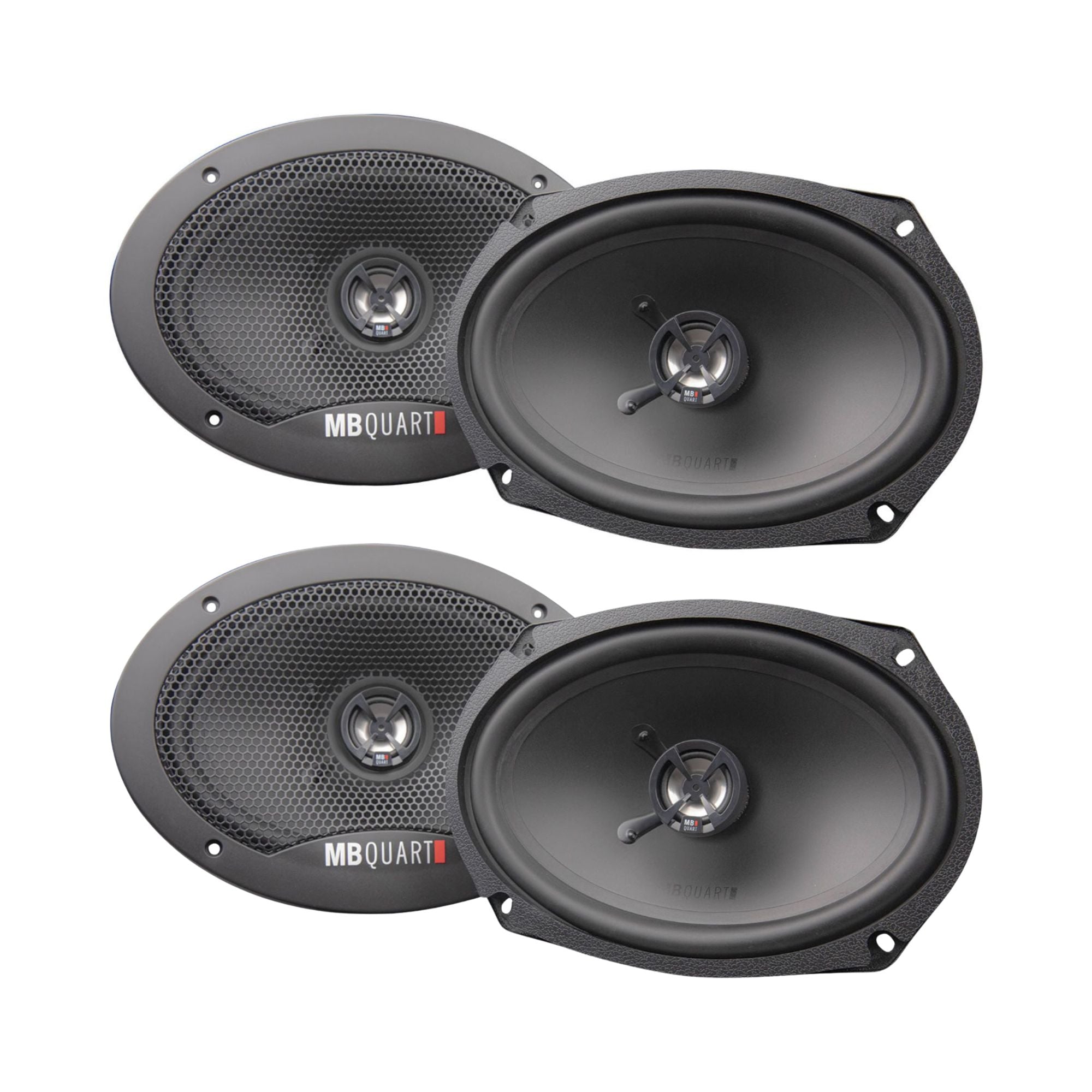 MB Quart 6x9" 2 Way Car Audio Coaxial Speakers, 150W Peak Power, 88 dB, 2 Pairs