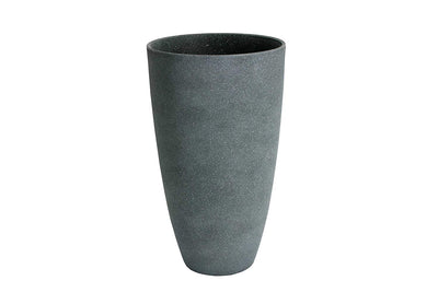 Algreen Acerra Weather Resistant Composite Tall Planter Pot, Gray Stucco (Used)