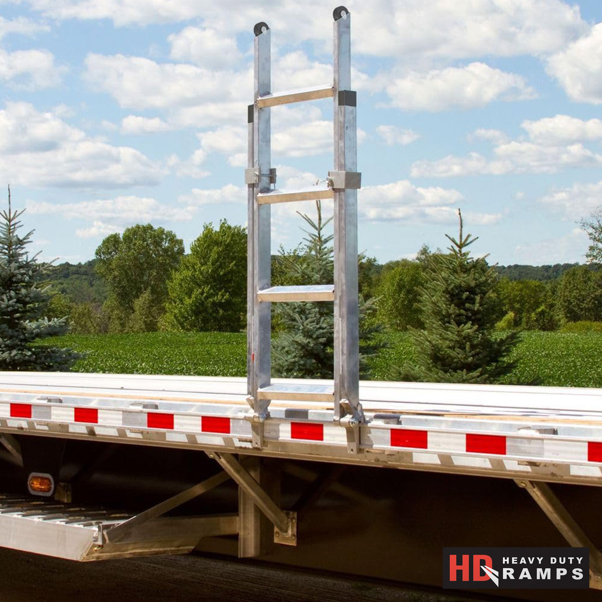 HD Ramps EZ Deck Step 48" Step Ladder for Trailer, 28" to 42" Deck Height - VMInnovations