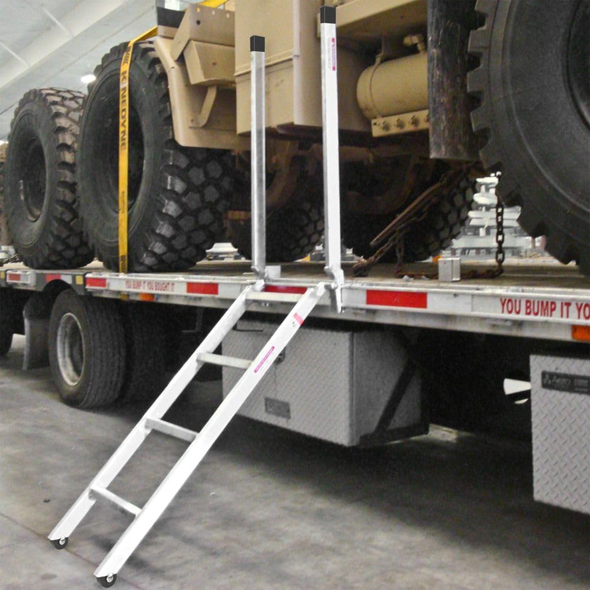 HD Ramps EZ Deck Step 48" Step Ladder for Trailer, 28" to 42" Deck Height - VMInnovations