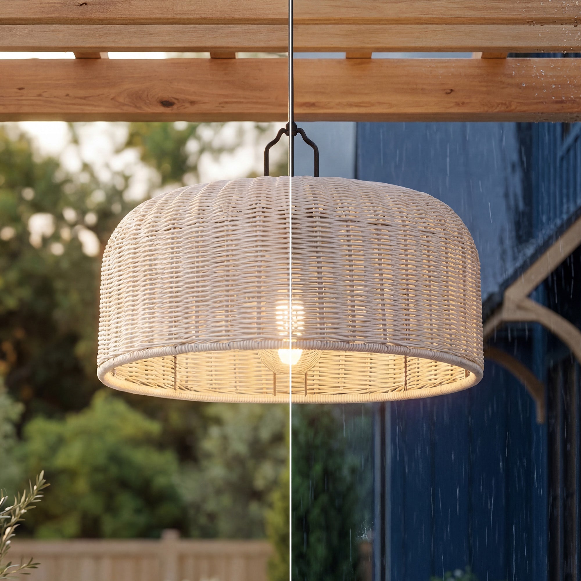 Mule Outdoor Pendant Light, Plug-In or Hardwired Hanging Light, Matte Black