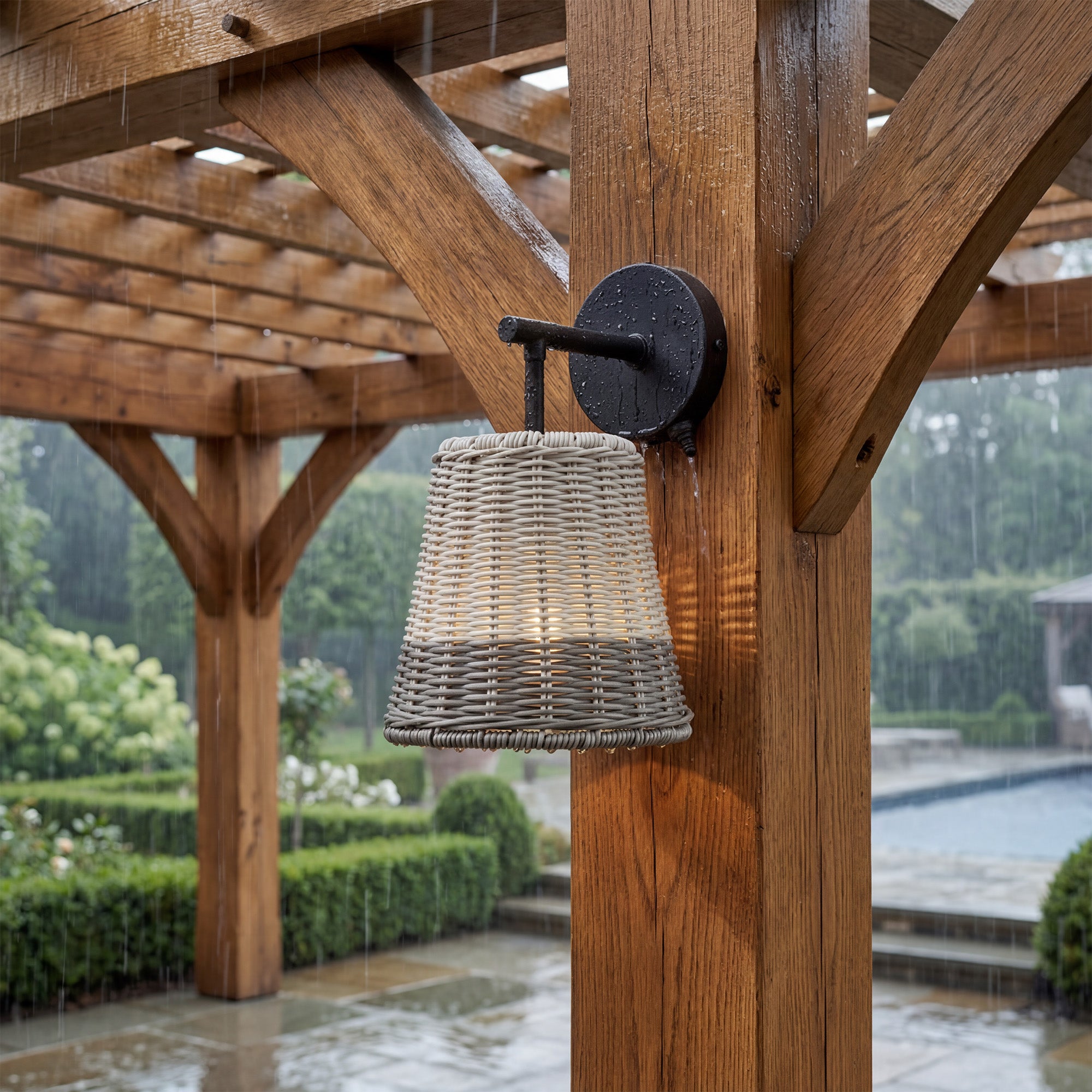 Mule 1-Light 12 Inch LED Wet-Rated Wall Light for Indoor/Outdoor, Matte Black