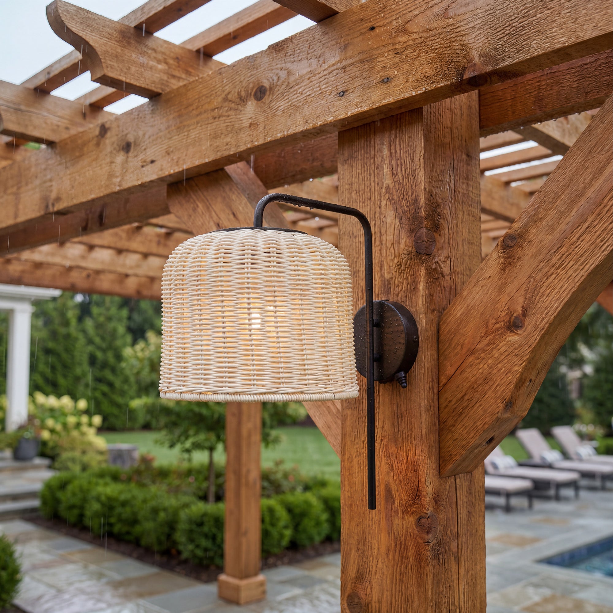Mule Outdoor Wall Light, Plug-In or Hardwired Sconce, Aged Pewter, Matte Black