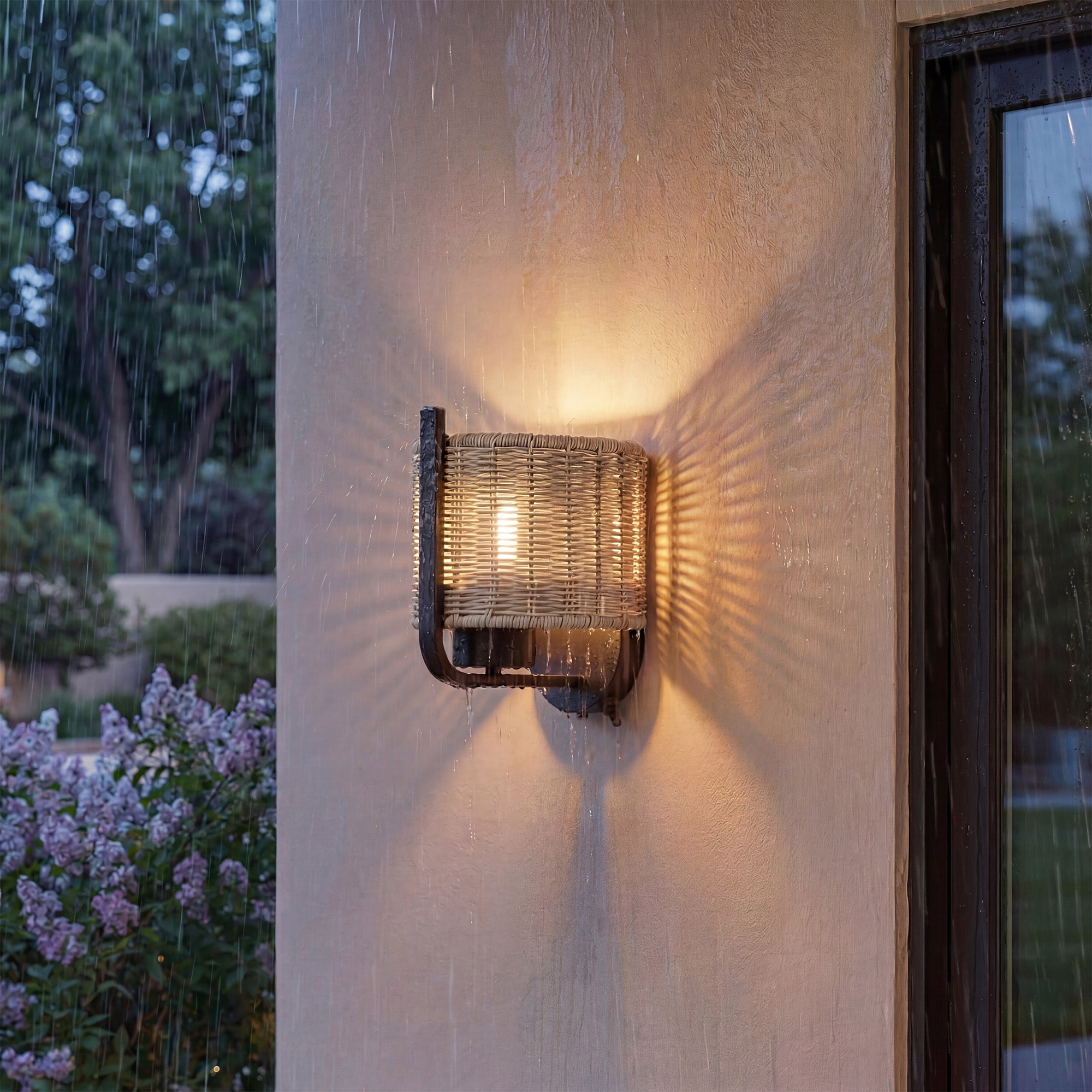 Mule 1-Light 8.75 Inch LED Wet-Rated Wall Light for Indoor/Outdoor, Matte Black - VMInnovations