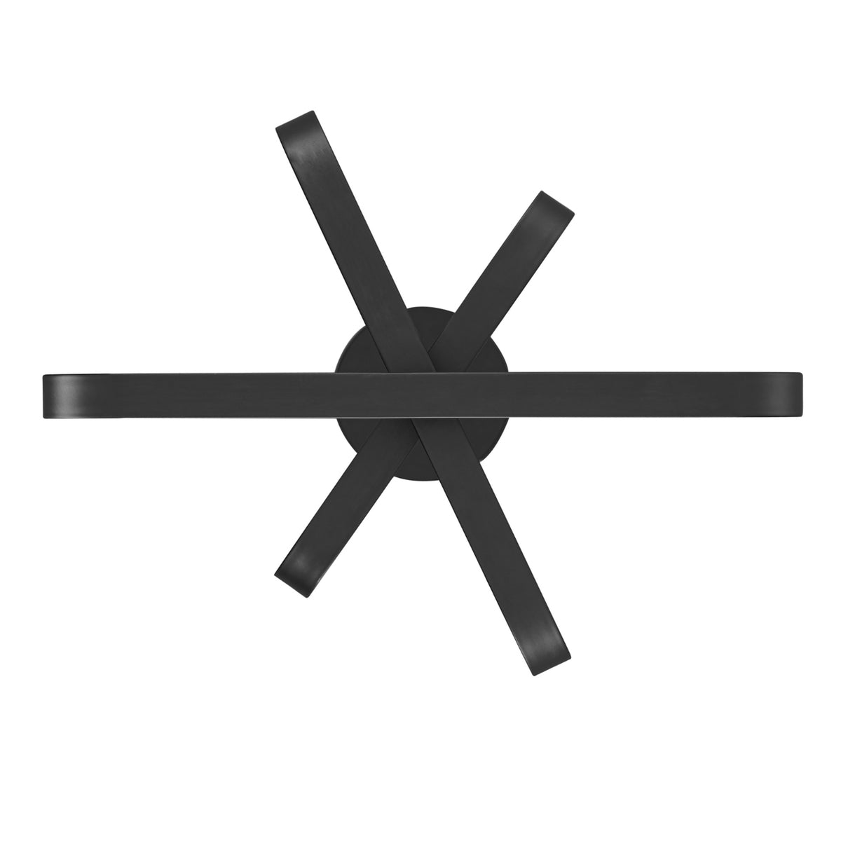 Portage Bay Contemporary Geometric LED Medium Hanging Pendant Light, Matte Black - VMInnovations
