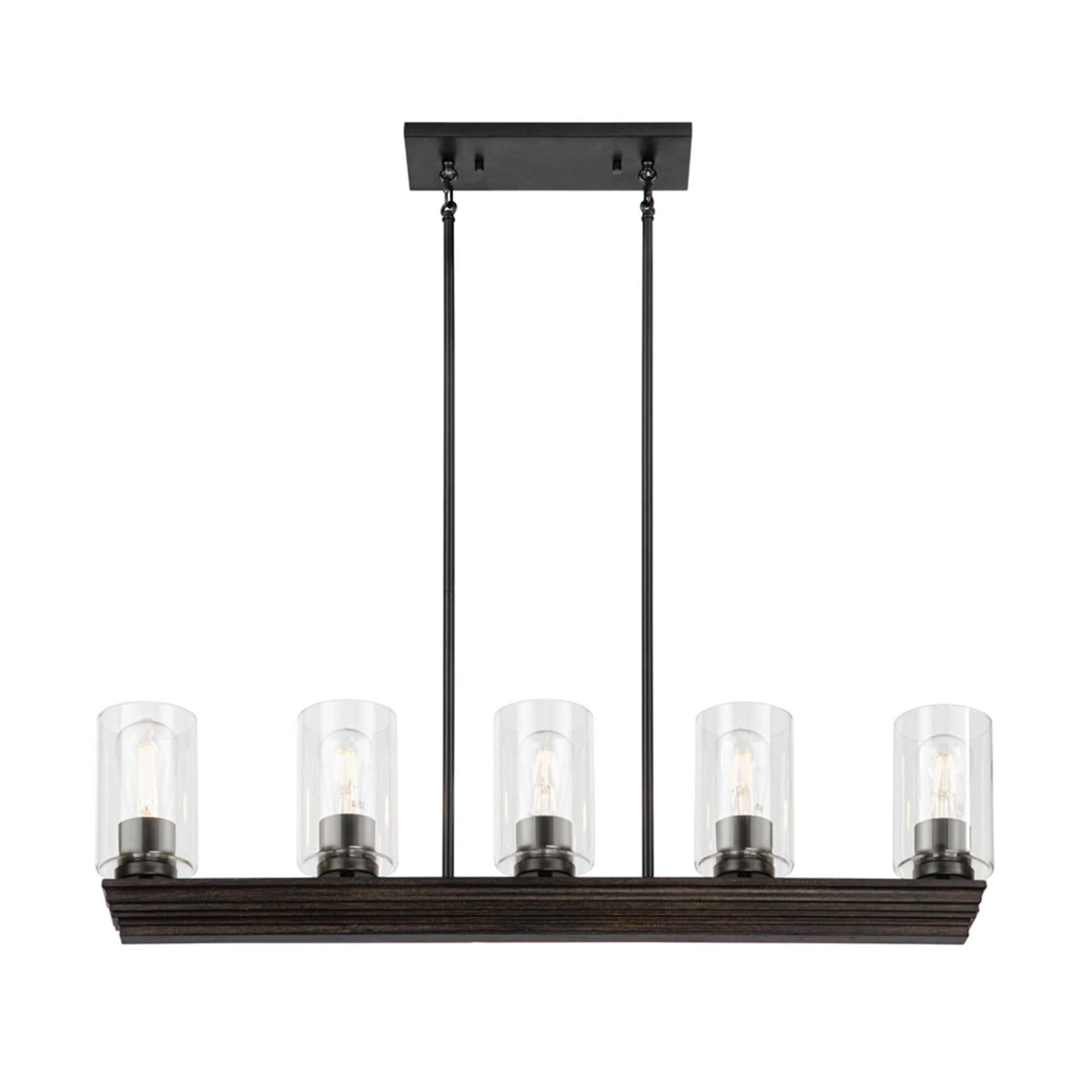Portage Bay 5-Light Transitional Chandelier, Indoor Ceiling Light, Matte Black - VMInnovations