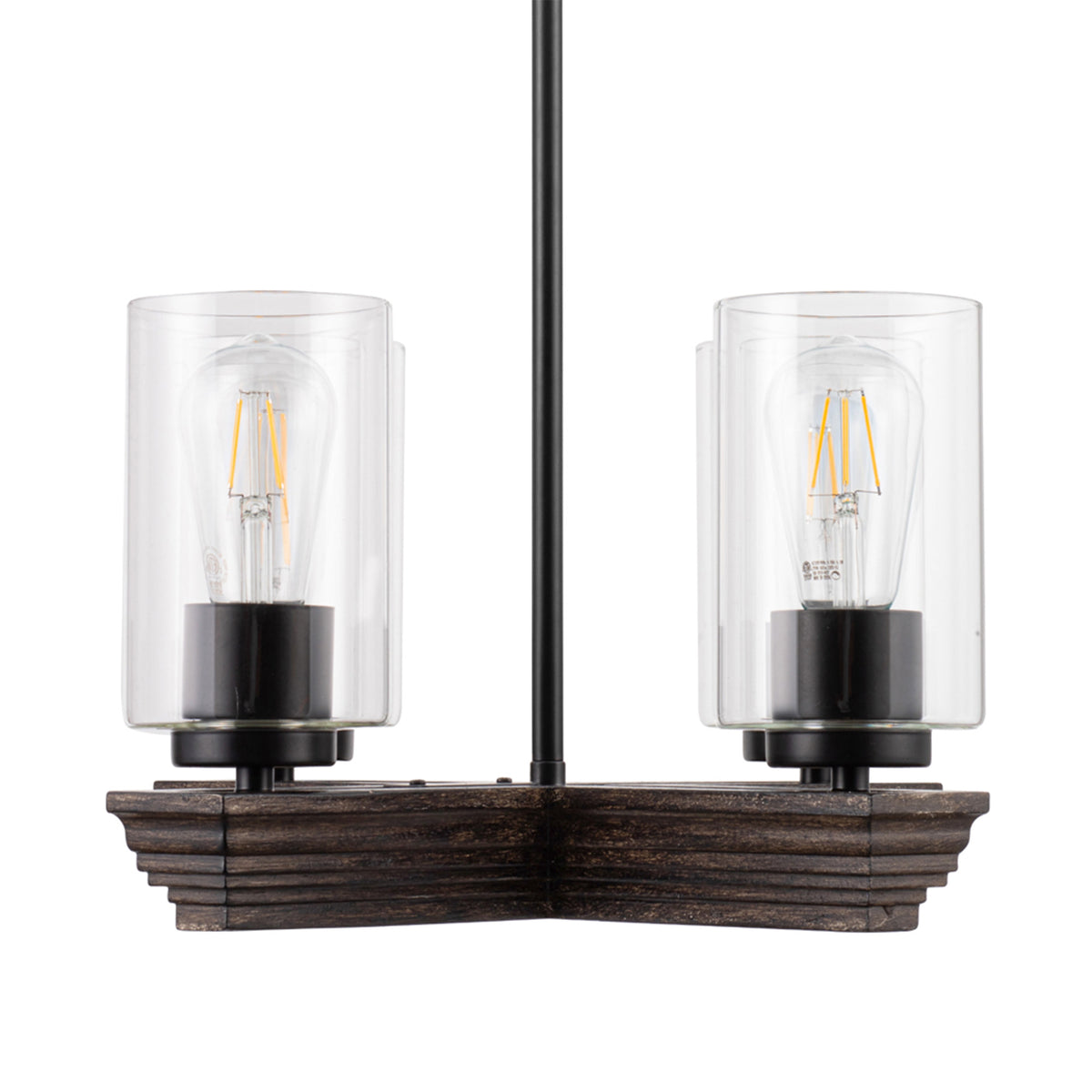 Portage Bay 4-Light Transitional Chandelier, Indoor Ceiling Light, Matte Black - VMInnovations