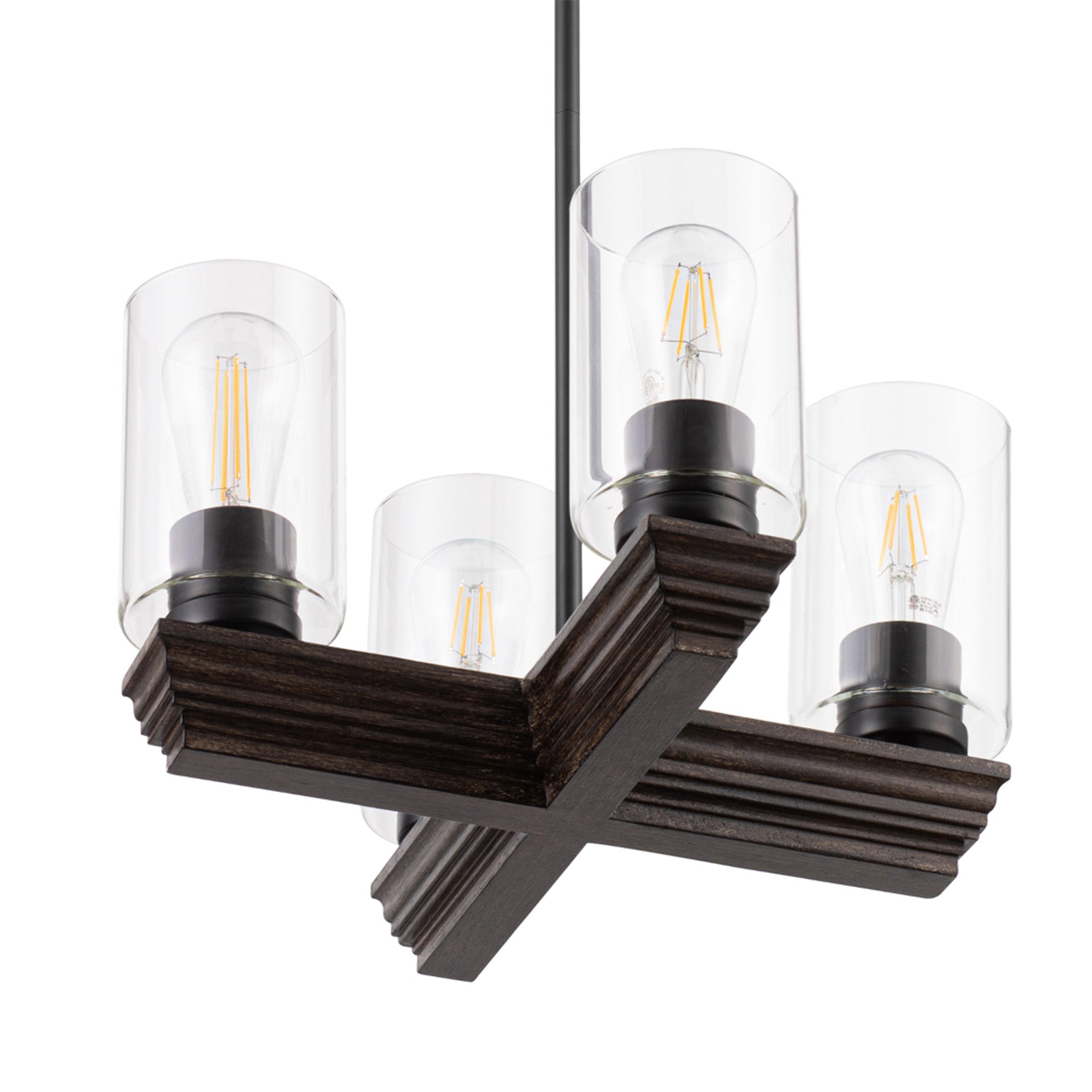 Portage Bay 4-Light Transitional Chandelier, Indoor Ceiling Light, Matte Black - VMInnovations