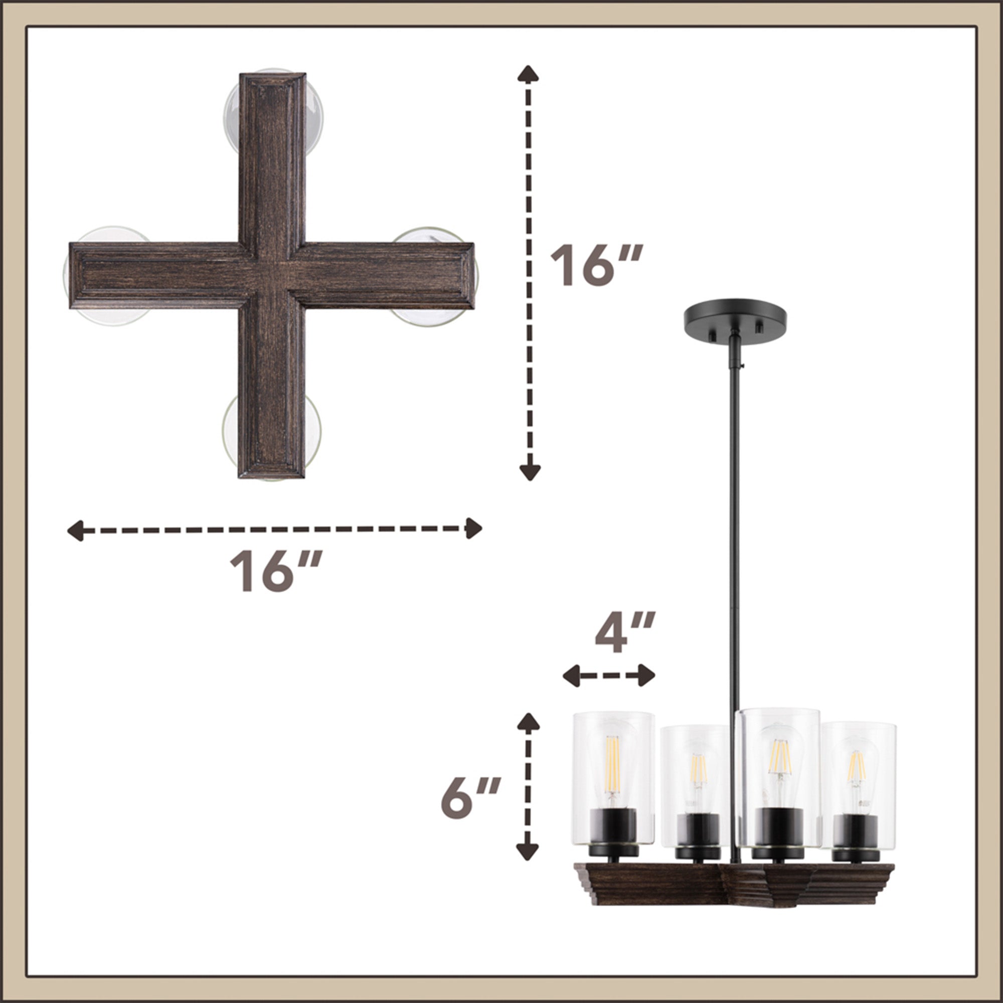 Portage Bay 4-Light Transitional Chandelier, Indoor Ceiling Light, Matte Black