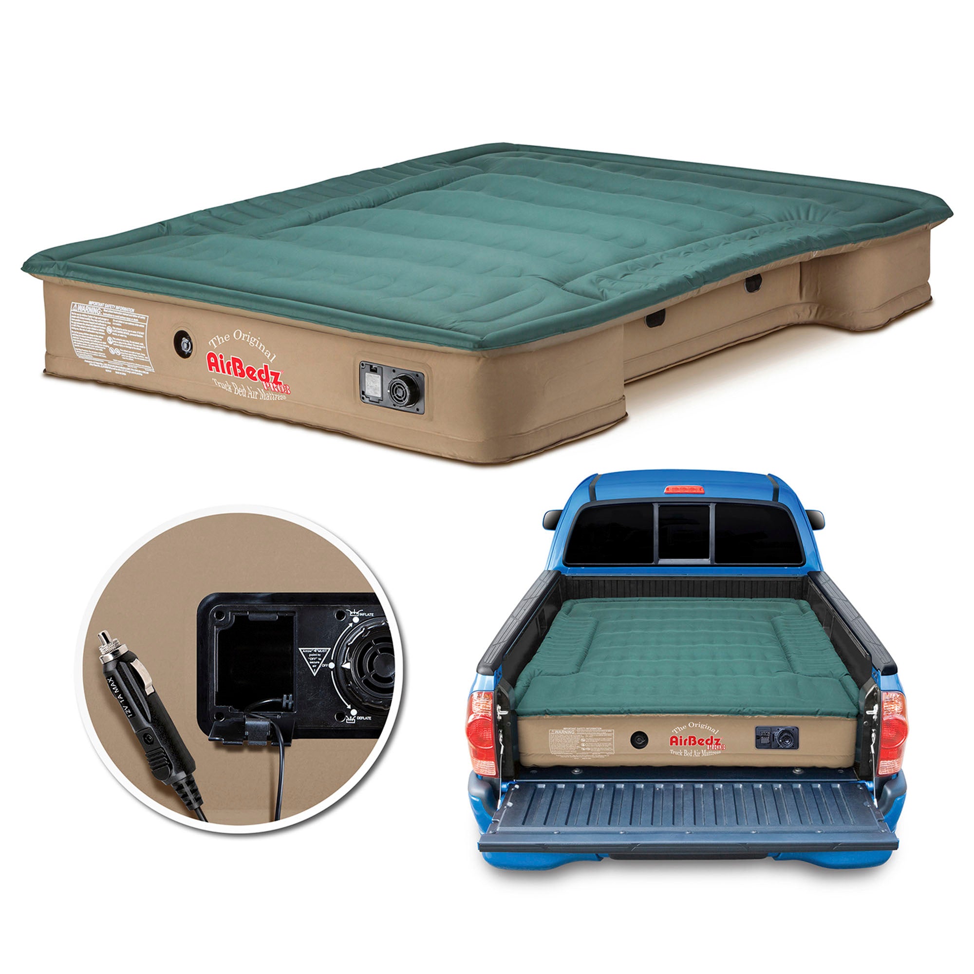 Pittman Outdoors Truck Bed Air Mattress w Pump for Long Truck Beds, (Open Box)