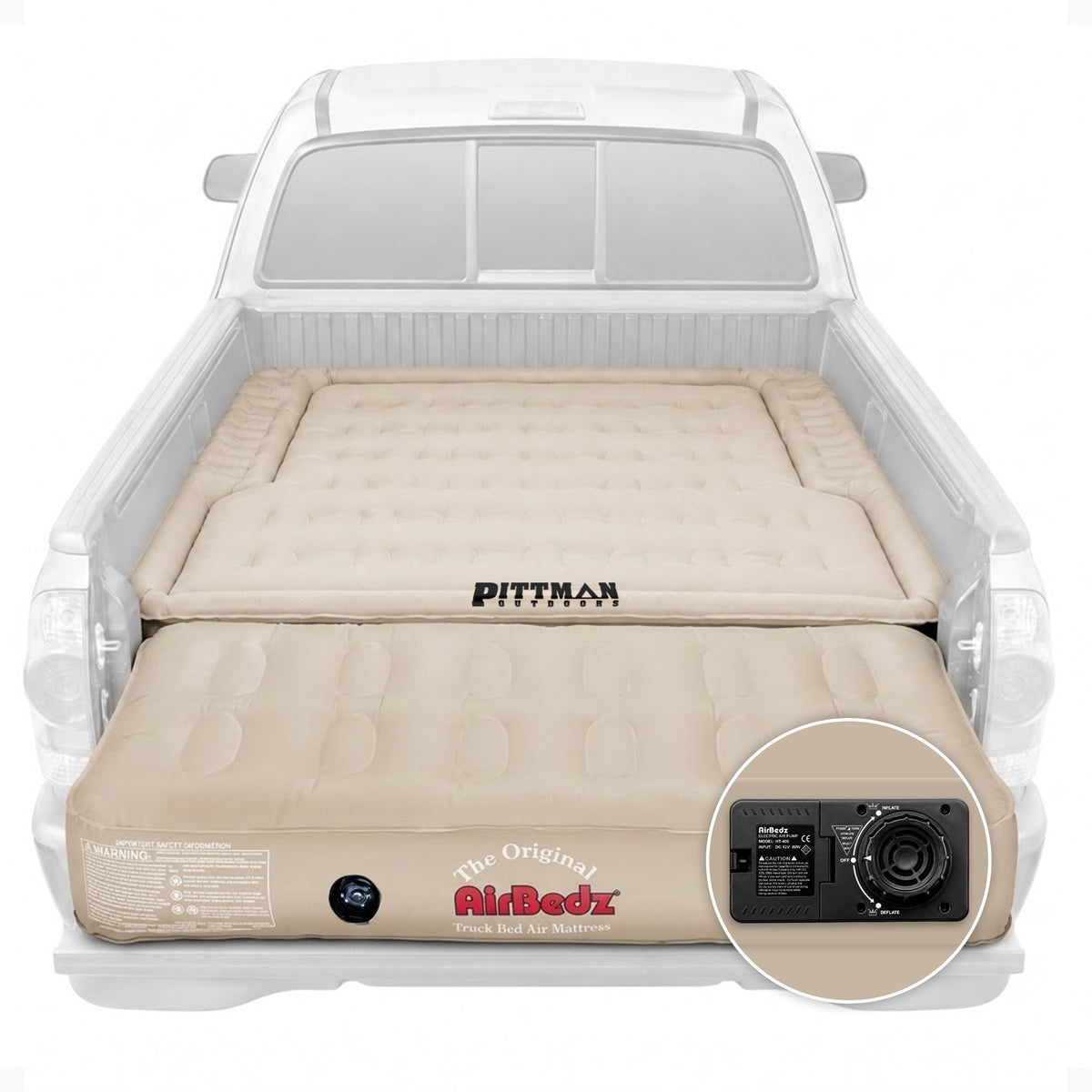 Pittman Outdoors Truck Bed Air Mattress with Pump for Standard Truck Beds, 6' - VMInnovations