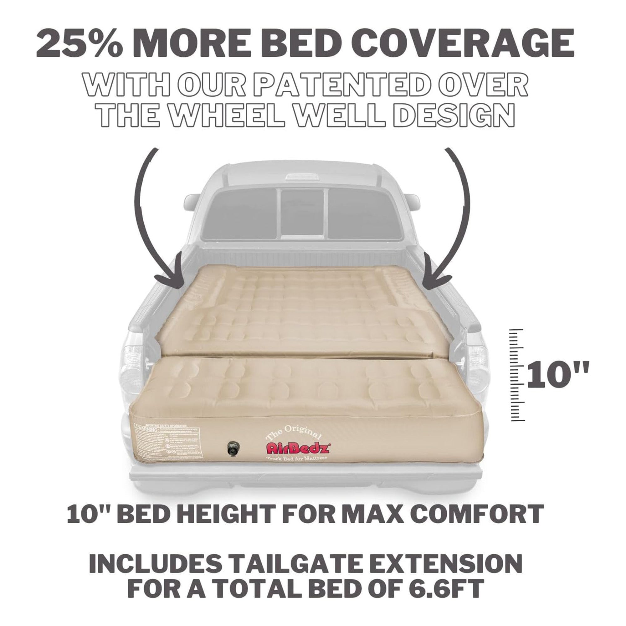 Pittman Outdoors Truck Bed Air Mattress with Pump for Short Truck Beds(Open Box) - VMInnovations