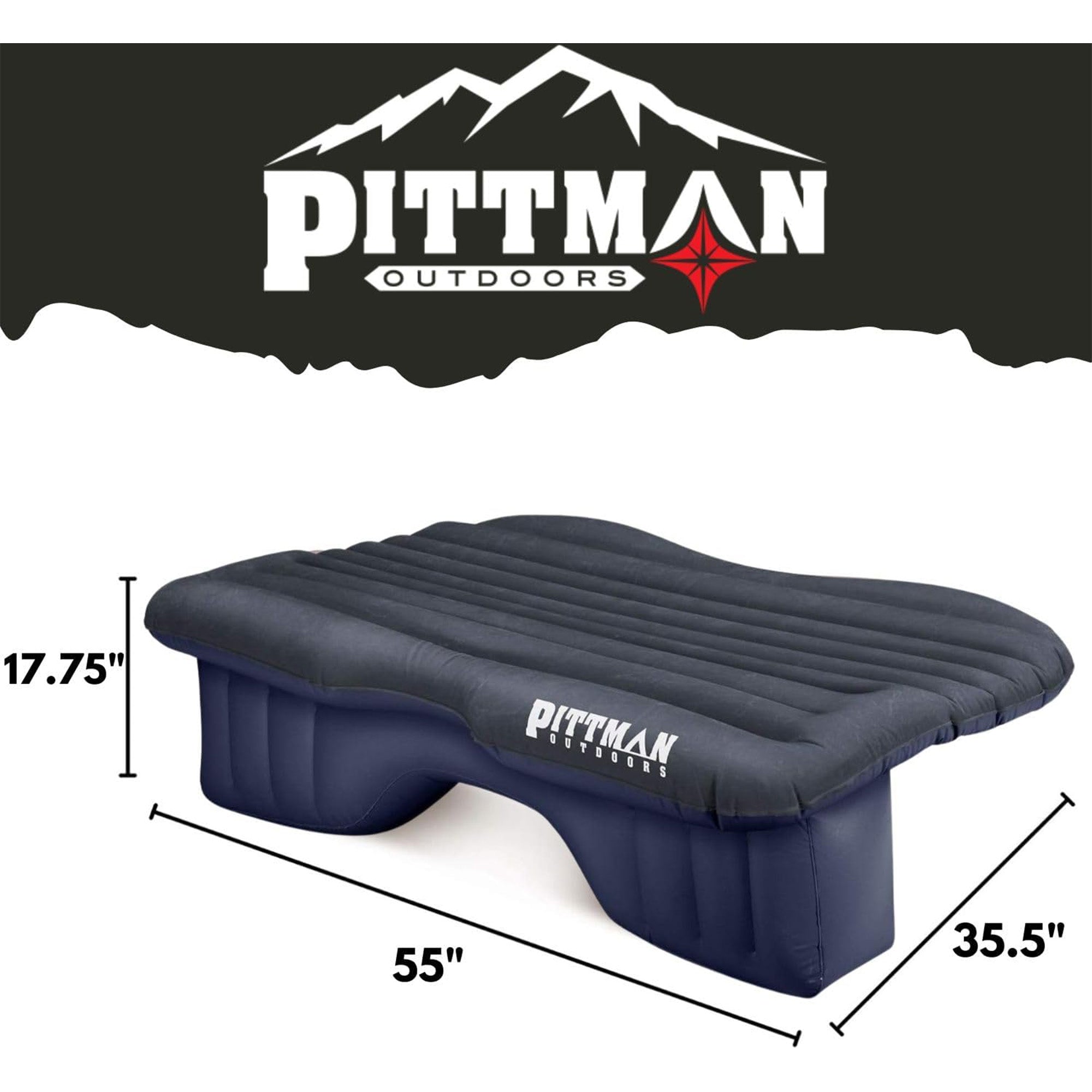 Pittman Outdoors Backseat Air Mattress, 55” Airbed for Mid-Size Vehicles, (Used) - VMInnovations