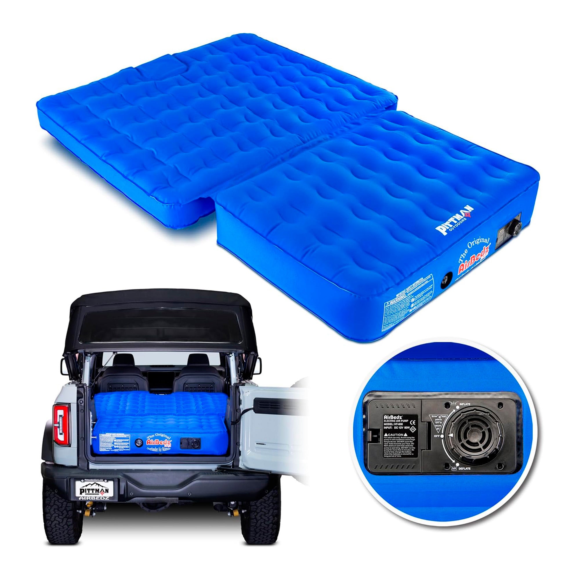 Pittman Outdoors Air Mattress w Built-In Pump, Inflatable for Ford Bronco (Used)
