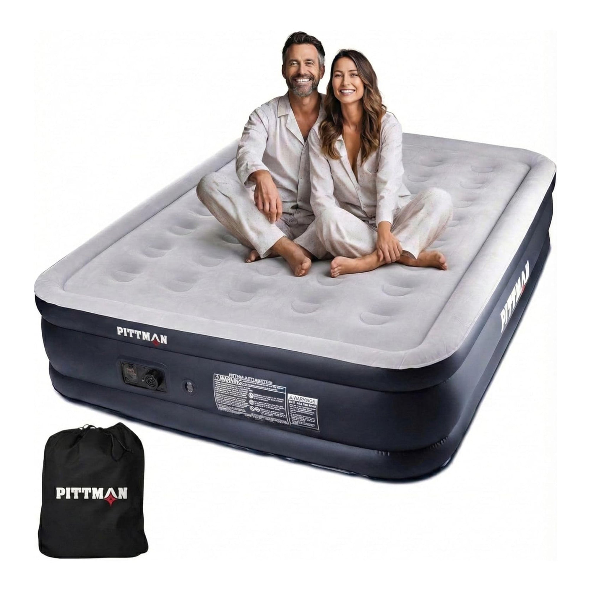Pittman Outdoors Double High Air Mattress with Built-In Electric Pump (Open Box) - VMInnovations