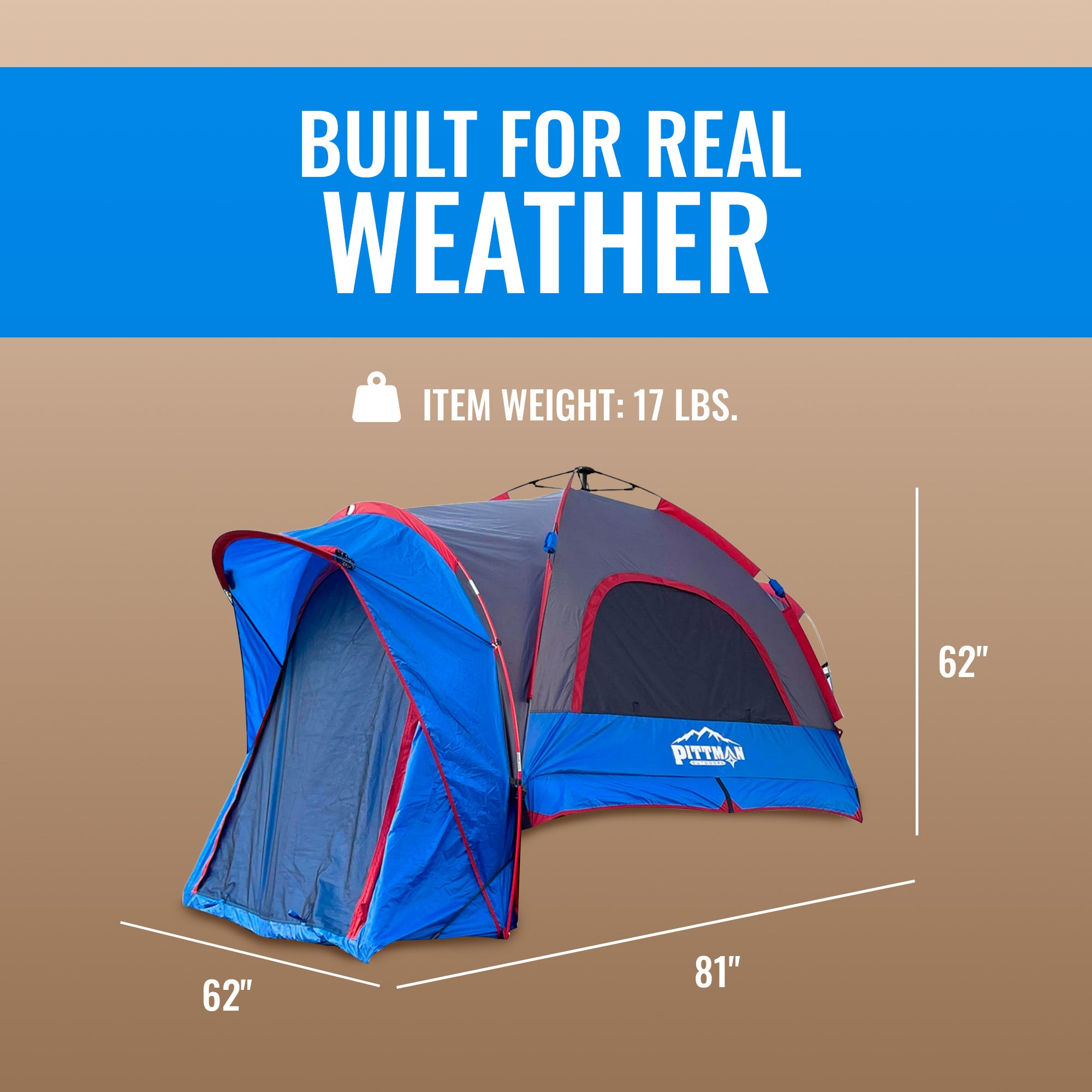 Outdoors Truck Bed Tent, Mid-Size Pickup Bed Tent w/Rainfly for Camping(Open Box