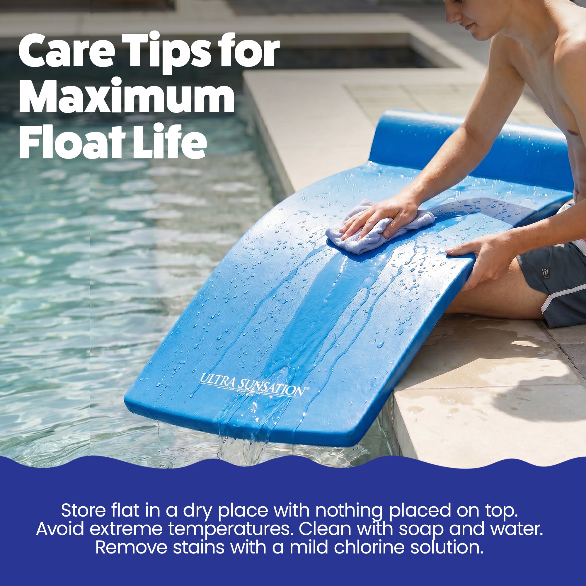 TRC Recreation Ultra Sunsation 2.5 Inch Thick Foam Pool Float Mat, (Open Box) - VMInnovations