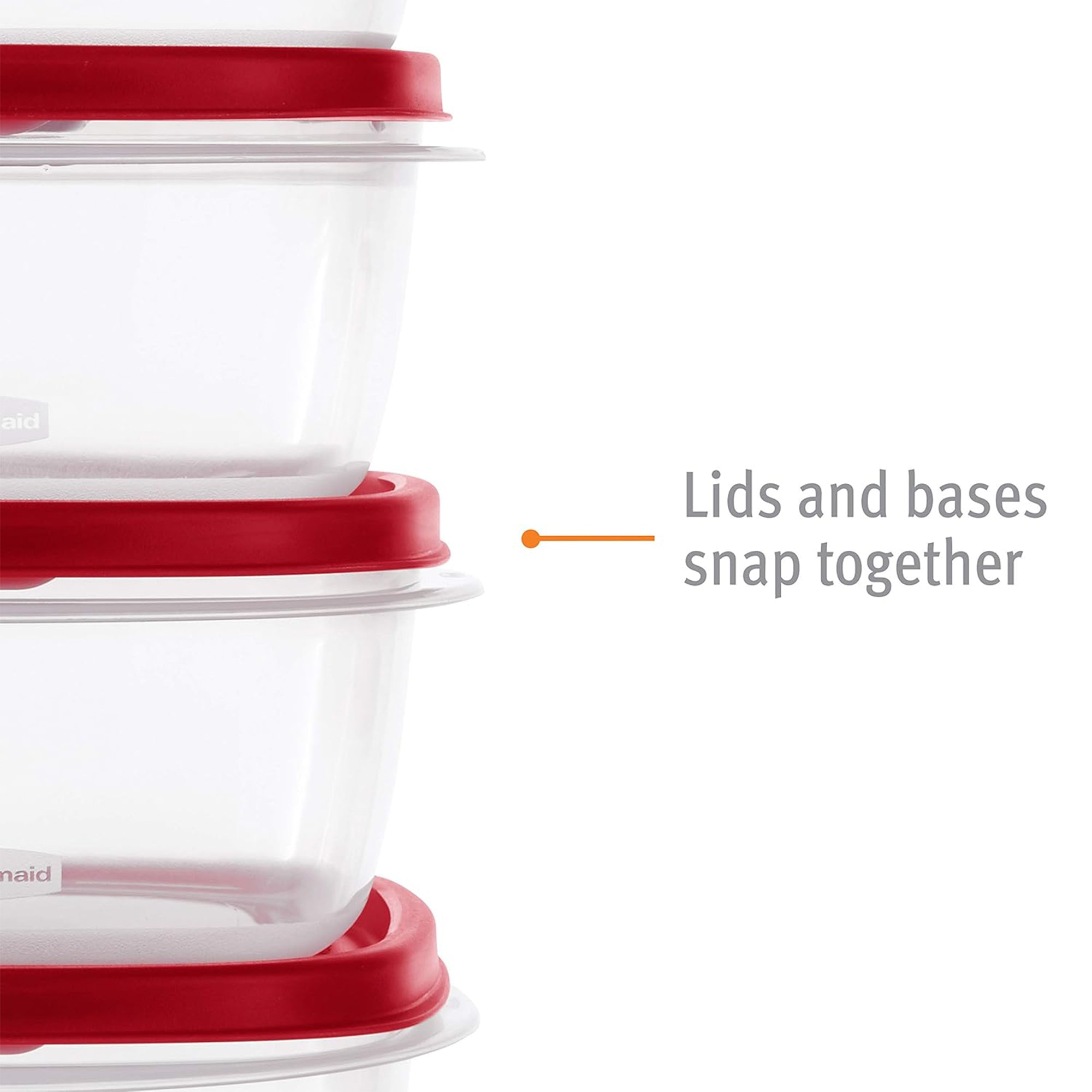 Rubbermaid 4 Pack Clear Food Storage and Organization Container with Lid, 3 Cup - VMInnovations