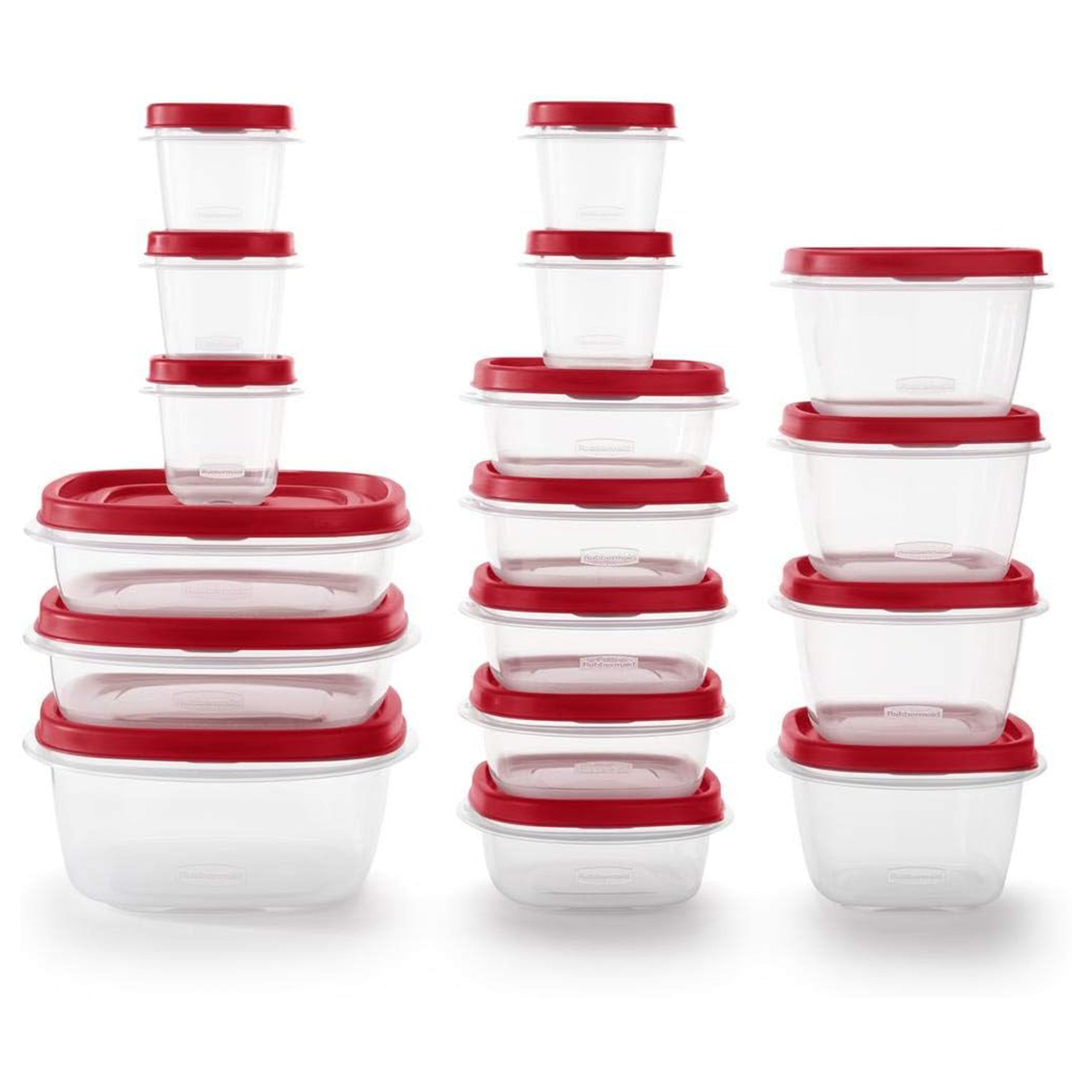 Rubbermaid Clear Food Storage & Organization Container Set w/Lid,17 Pk(Open Box) - VMInnovations