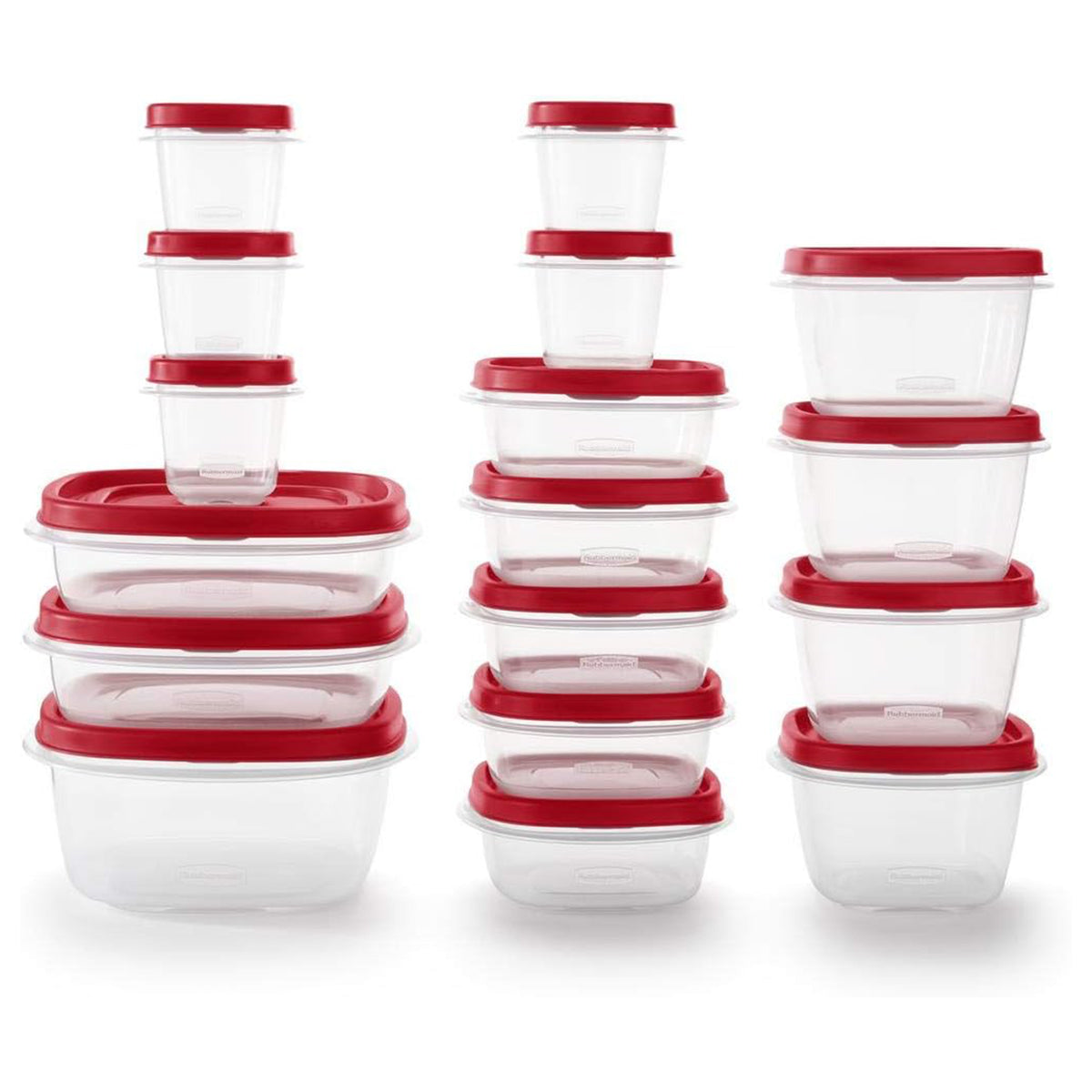 Rubbermaid Clear Food Storage & Organization Container Set w/Lid,17 Pk(Open Box) - VMInnovations
