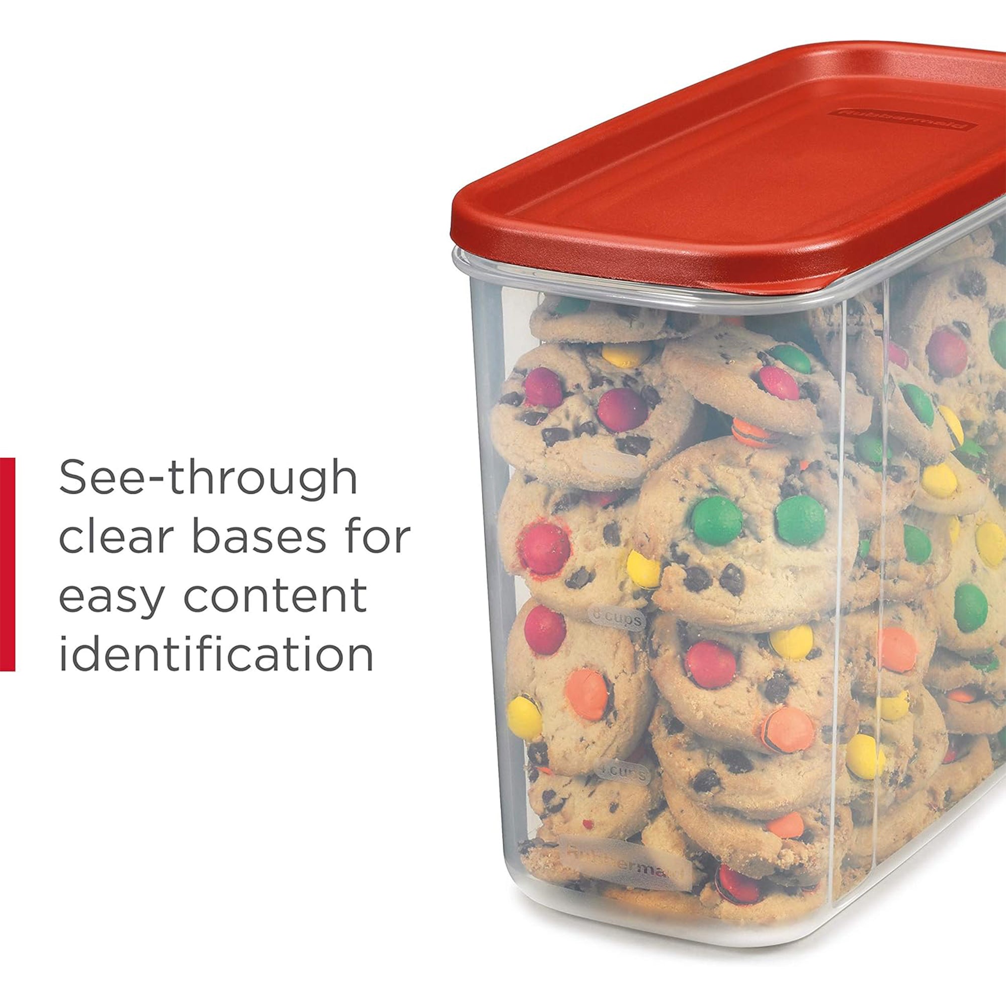Rubbermaid Food Storage Container, Kitchen Organizer W Flip-Top Lid (Open Box)