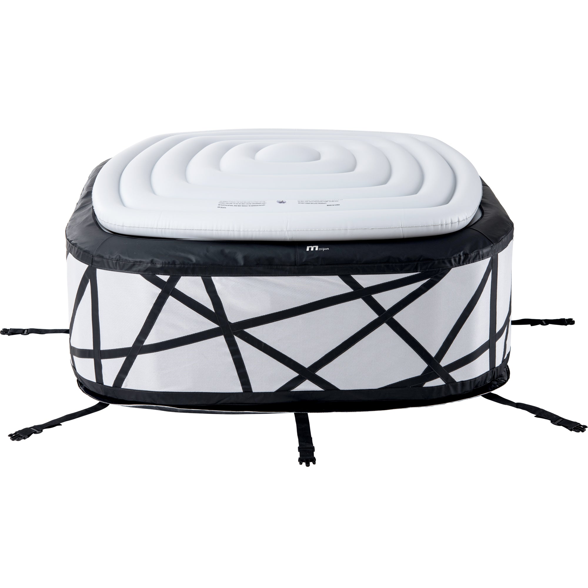 MSpa Soho Square Inflatable Bubble Massage Spa for 4-6 Person, Energy-Saving - VMInnovations