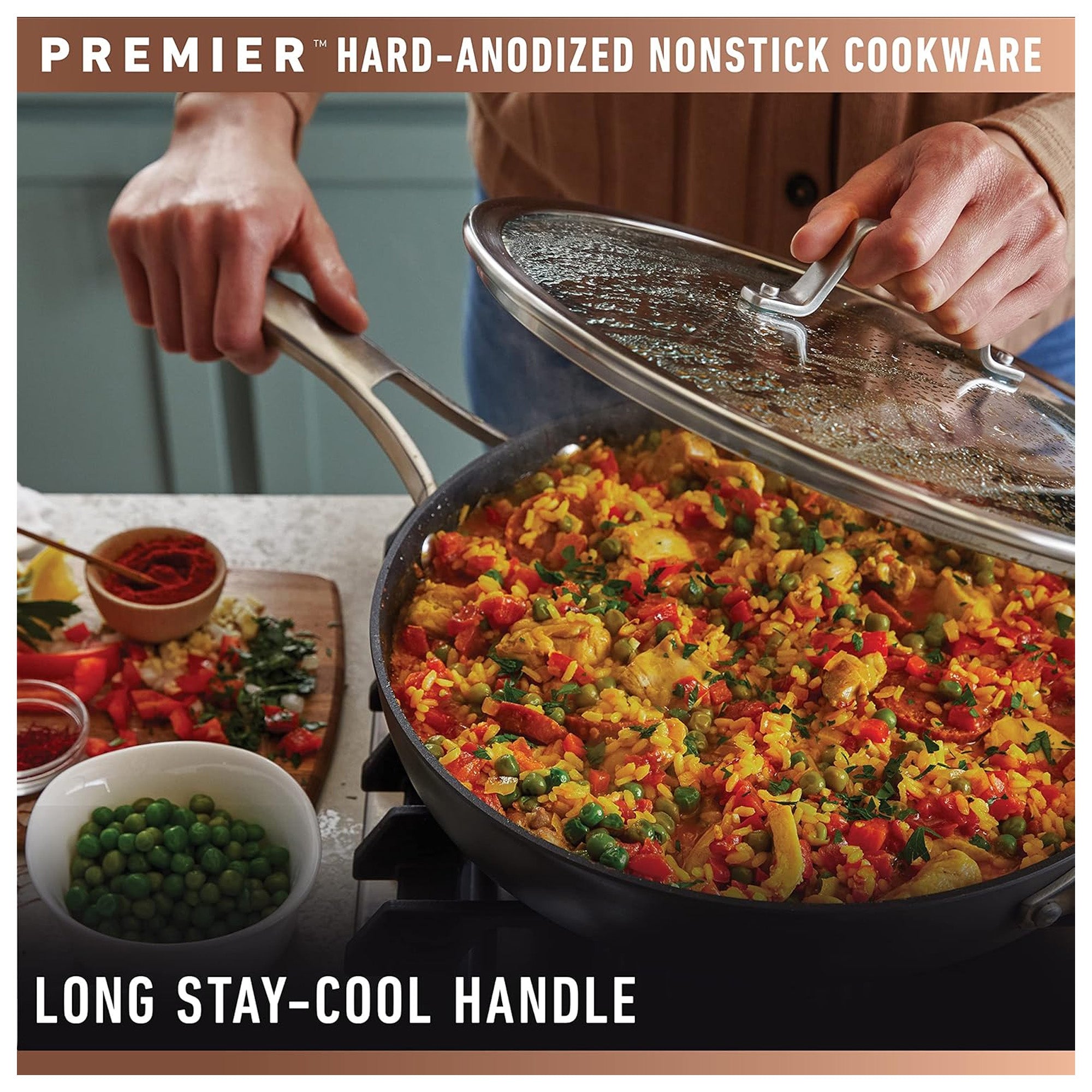 Calphalon Nonstick Frying Pan Cooking Set w/Stay Cool Handle, 2 Pack (Open Box)