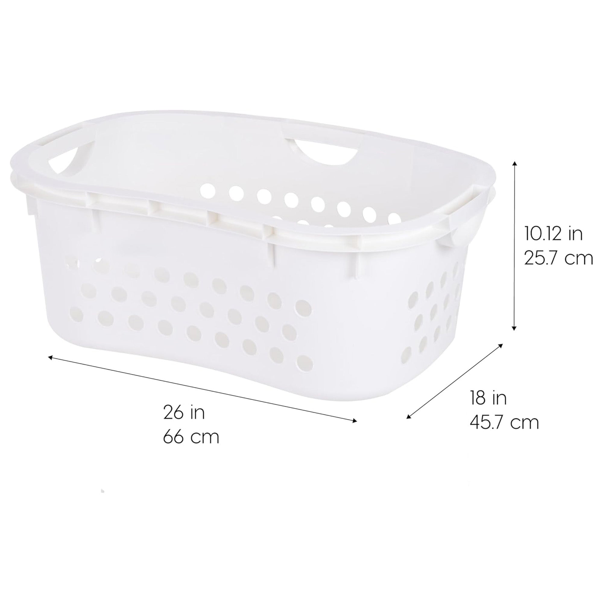 IRIS 4 Pk Comfort Carry Lightweight Laundry Basket W Ergonomic Curves (Open Box)