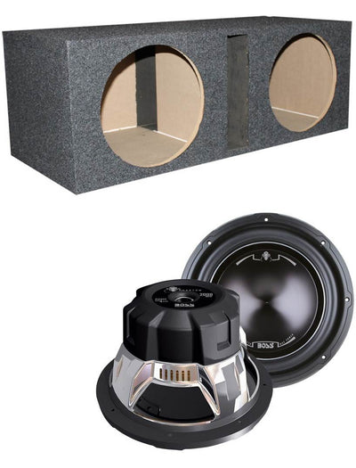 (2) BOSS AUDIO P12DVC 12" 4000W Car Power Subwoofers Subs + Vented Enclosure Box - VMInnovations