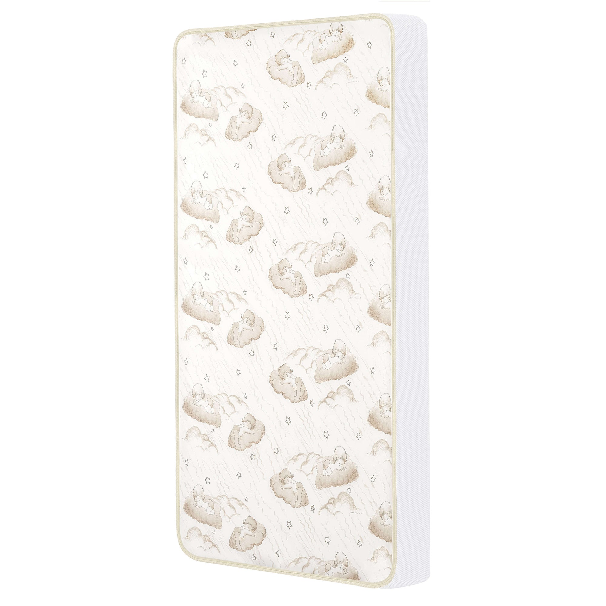Dream on Me Holly 5 Inch Crib Mattress 52x28, Waterproof, White and Brown