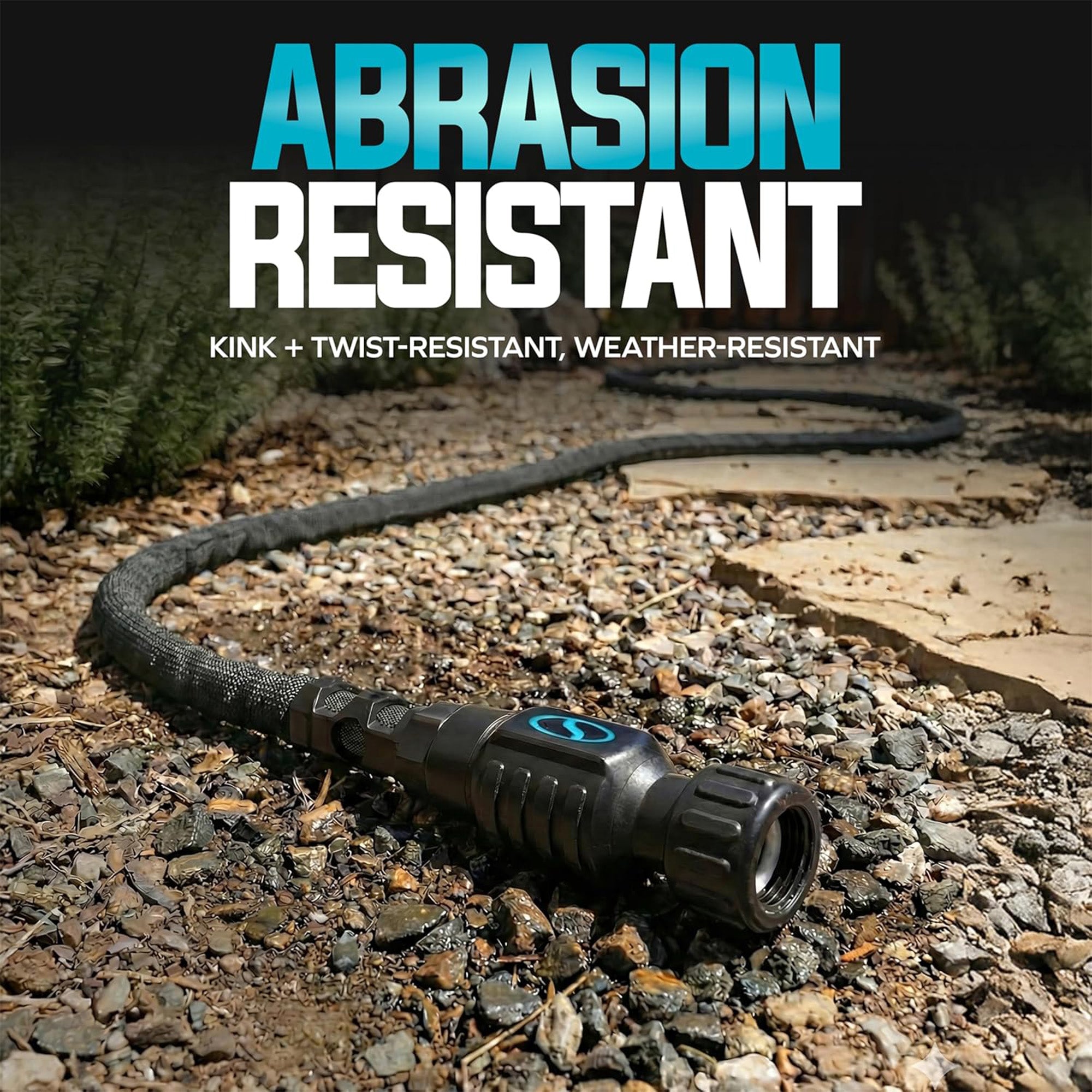 Aqua Joe FiberJacket Garden Hose, Kink-Resistant, 25' x 5/8" Diameter (Open Box)