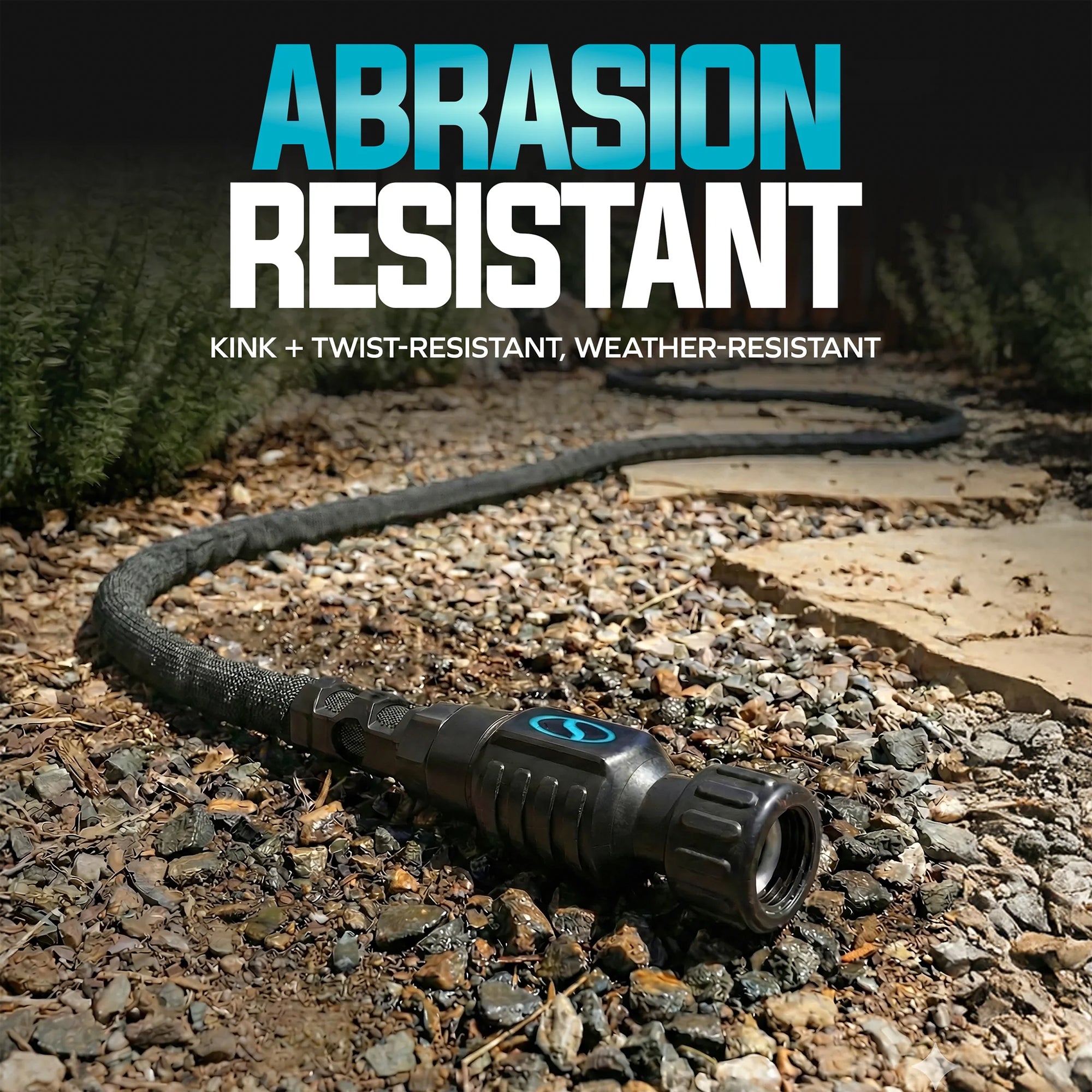 Aqua Joe FiberJacket Garden Hose, Kink-Resistant, 50' x 5/8" Diameter (Open Box)
