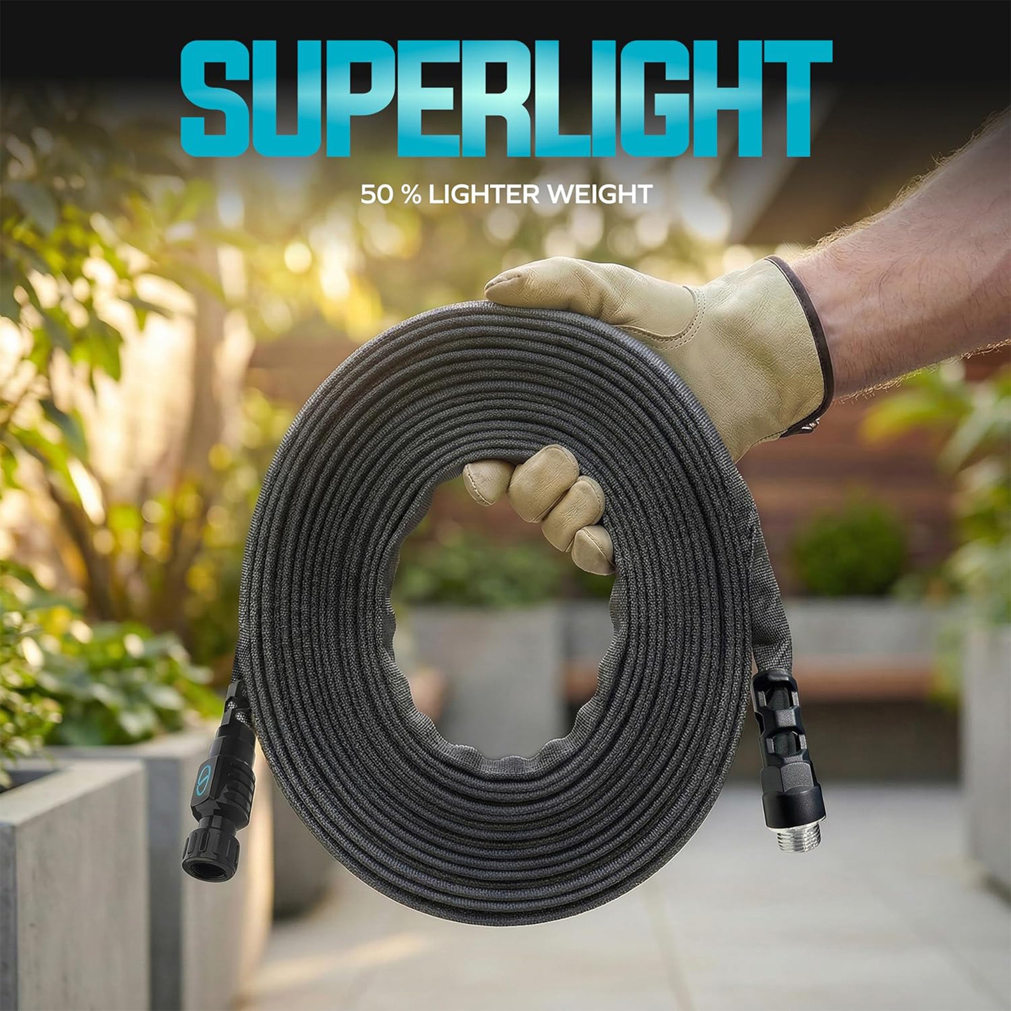 Aqua Joe FiberJacket Garden Hose, Kink-Resistant, 100' x 5/8" Diameter - VMInnovations