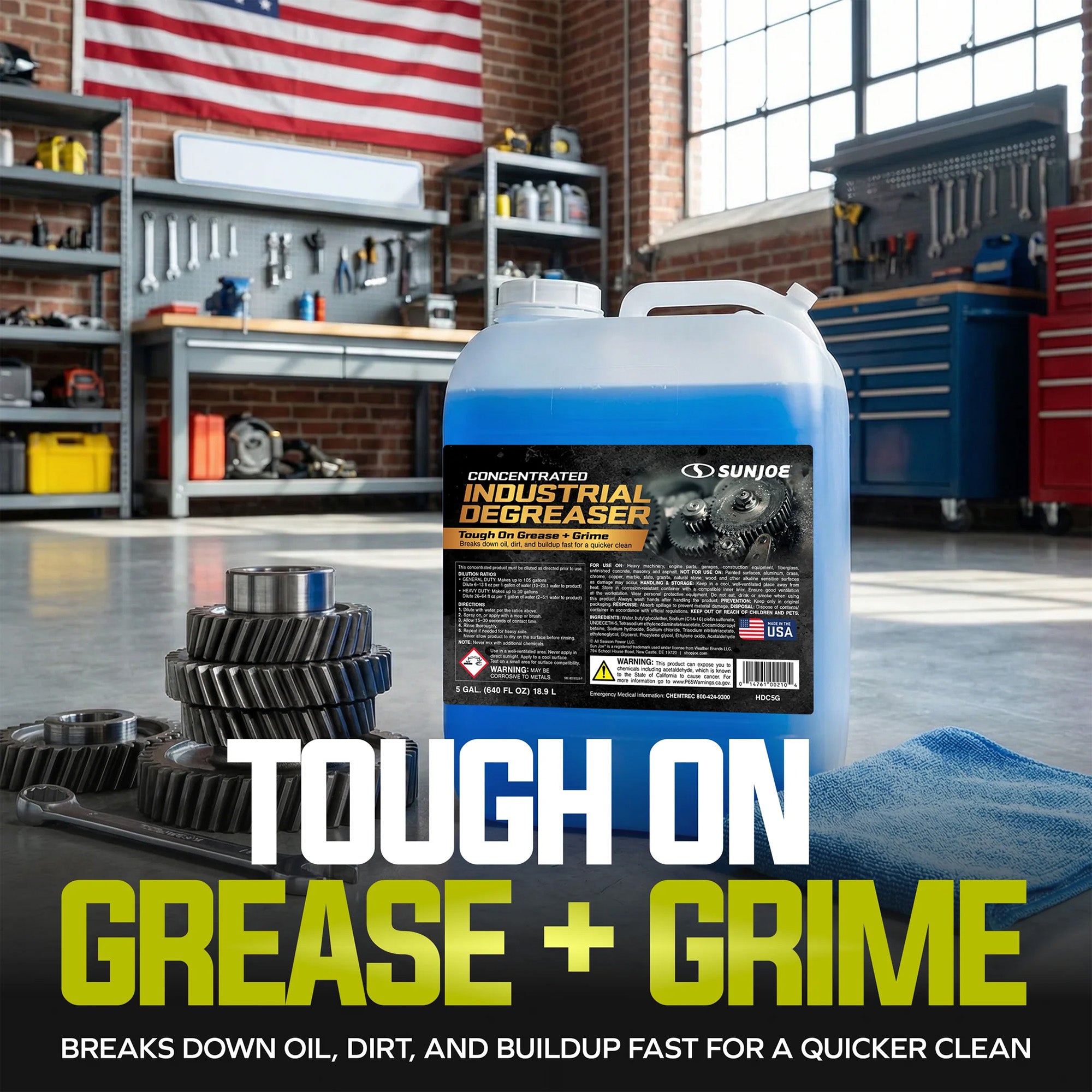 Sun Joe Concentrated Industrial Degreaser for Engines, Heavy-Duty, 5 Gal, HDC5G