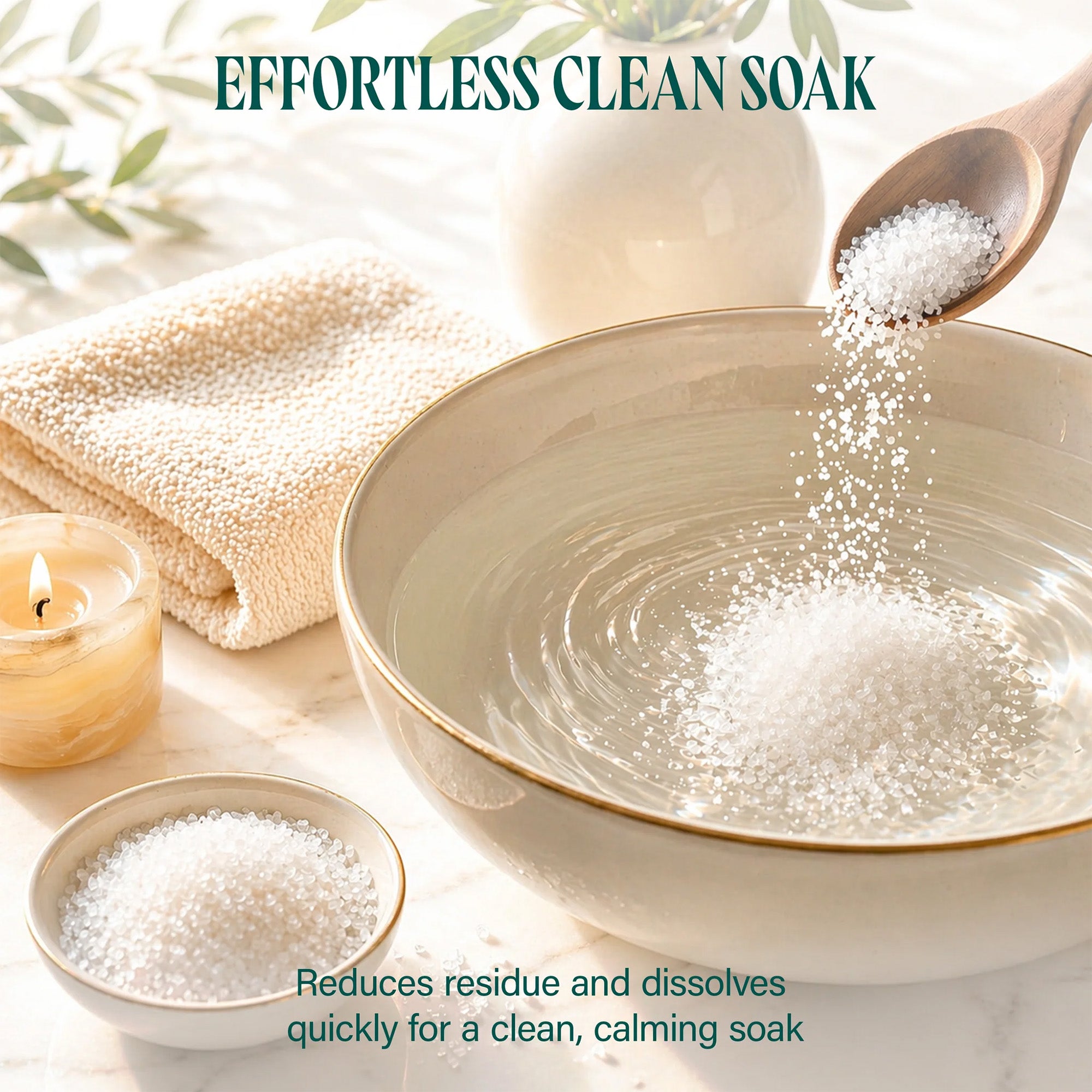 Ancient Seas Dead Sea Salt, Fast-Dissolving for Bath Soaks & Spa Use, 25 Lb Bag - VMInnovations