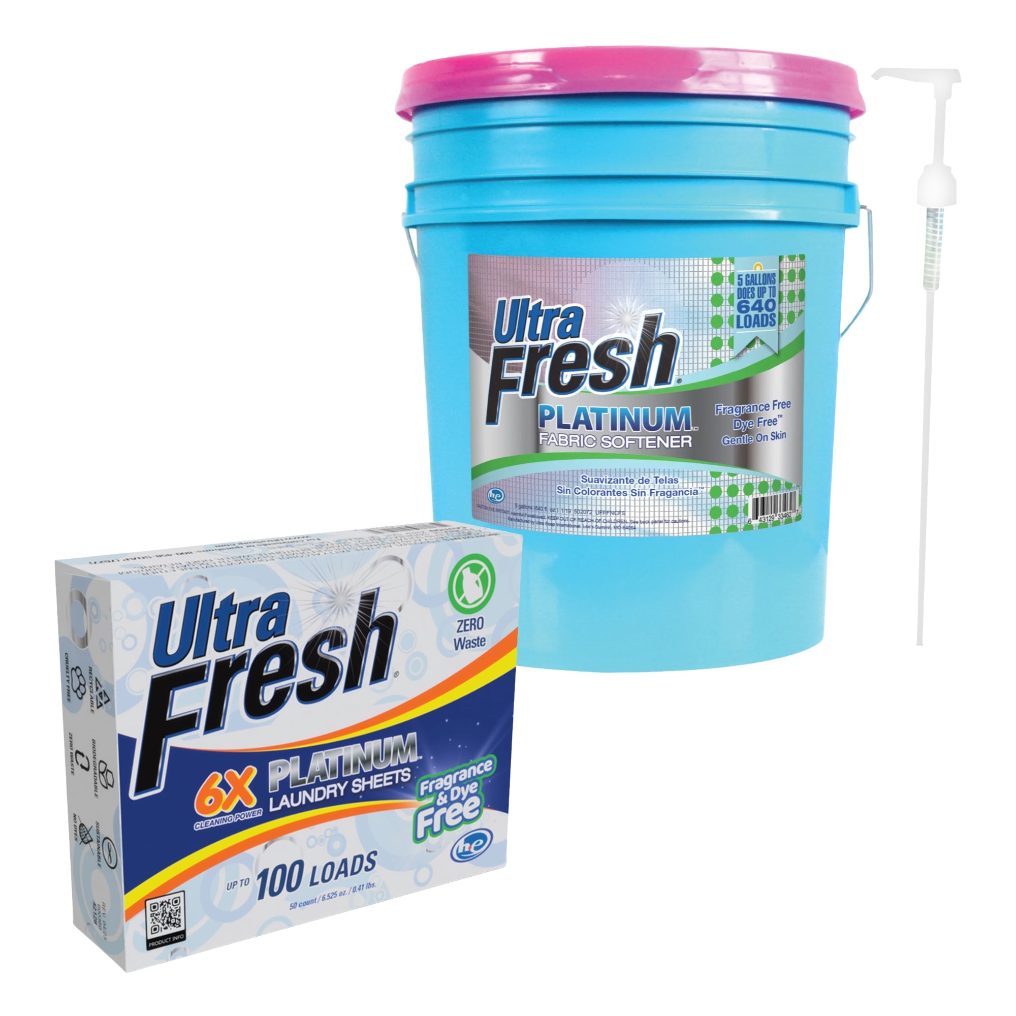 Ultra Fresh Platinum Fabric Softener & Platinum 6X Laundry Detergent Sheets - VMInnovations