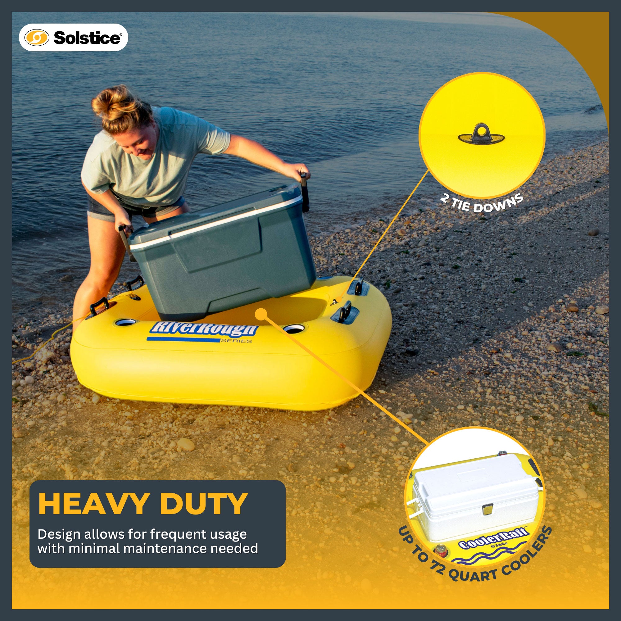 Swimline 17075ST Swimming Pool River Cooler Raft Heavy Duty Tube Float -Open Box