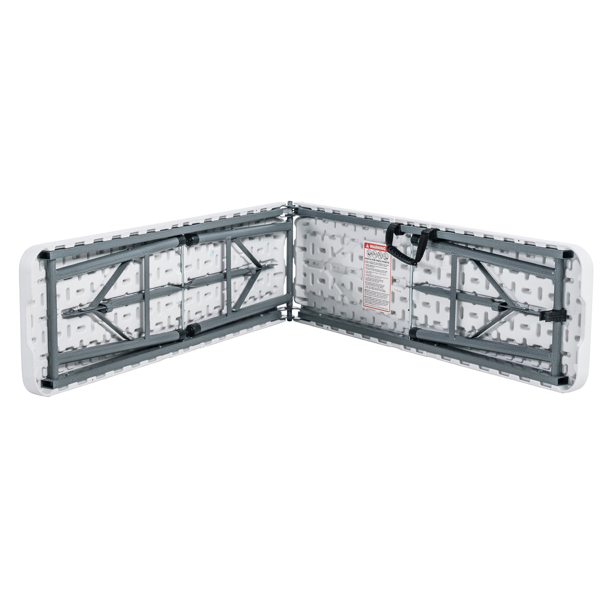 Peakform Compact Outdoor Folding Centerfold Bench, 6 Foot, Steel Frame(Open Box)