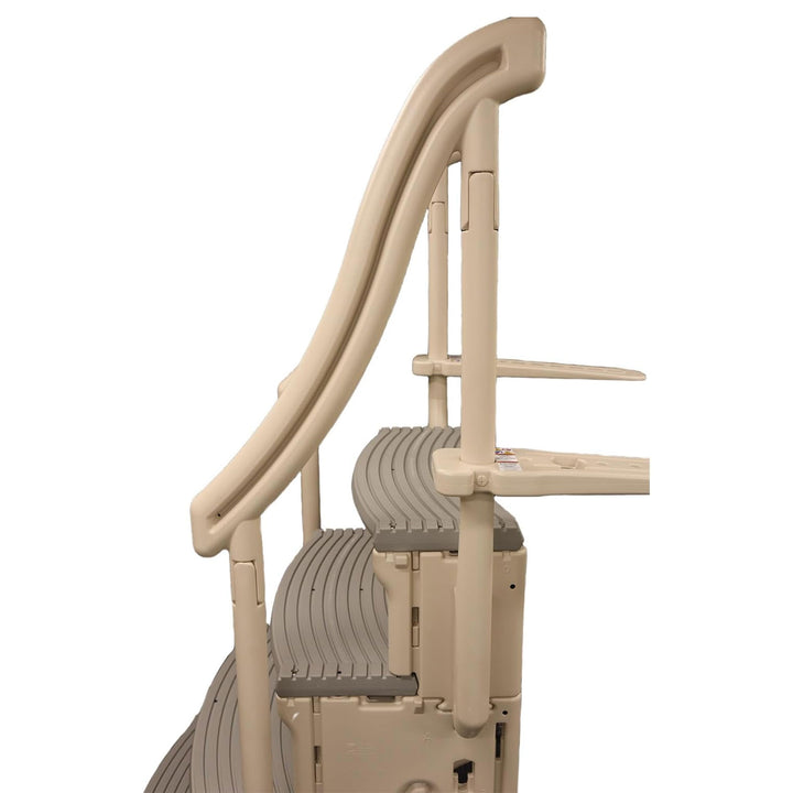 Confer Plastics CCX-AG 4 Step Above Ground Pool Ladder Stair Entry System, Grey - VMInnovations