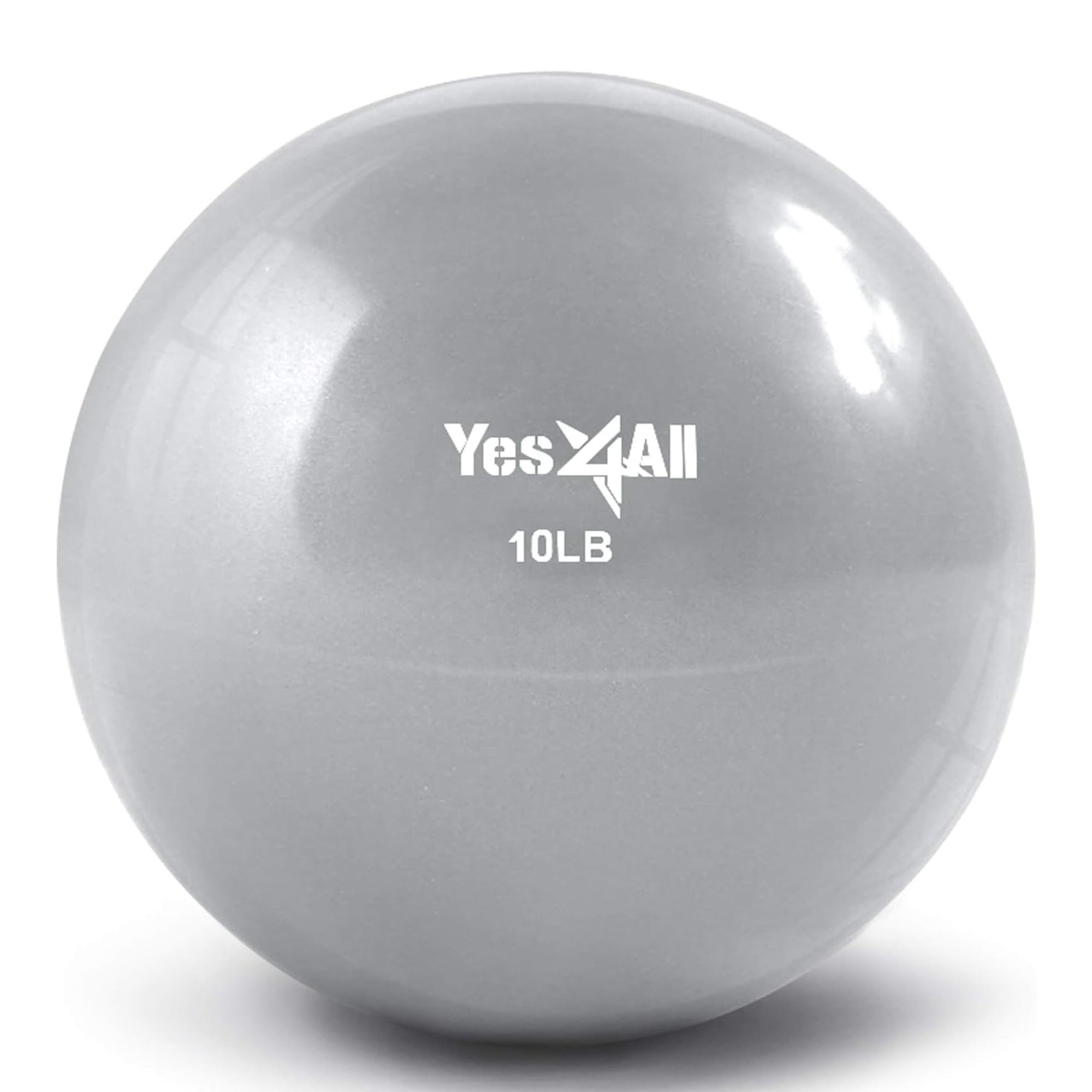 Yes4All 10 lb Smooth Weighted Toning Ball; Pilates and Balance Workout(Open Box) - VMInnovations