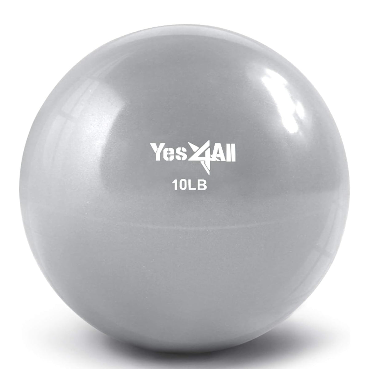 Yes4All 10 lb Smooth Weighted Toning Ball; Pilates and Balance Workout(Open Box)
